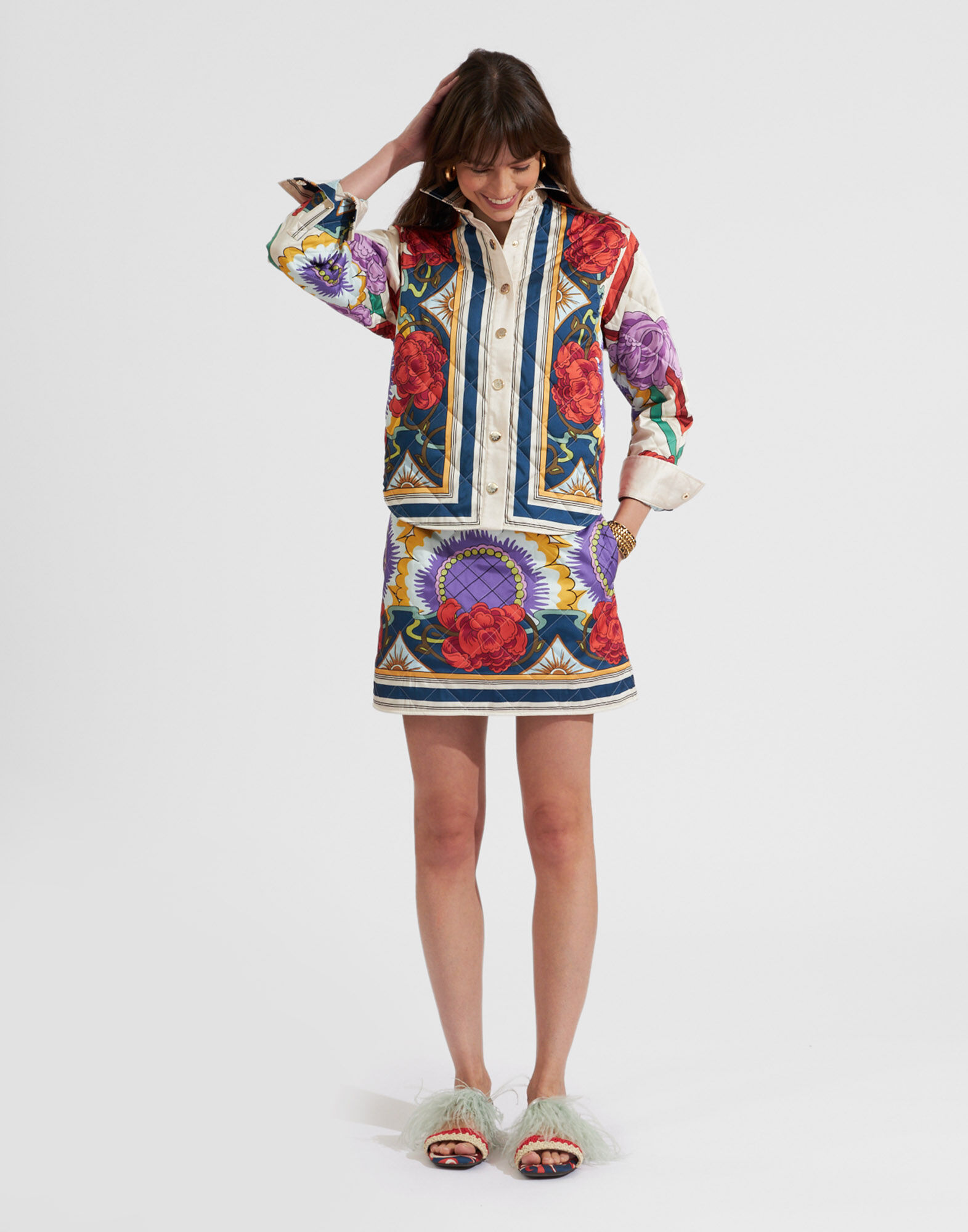 La DoubleJ Edie Jacket Taormina Plac&eacute;e Ivory JAC0068POL002LRT01WH04