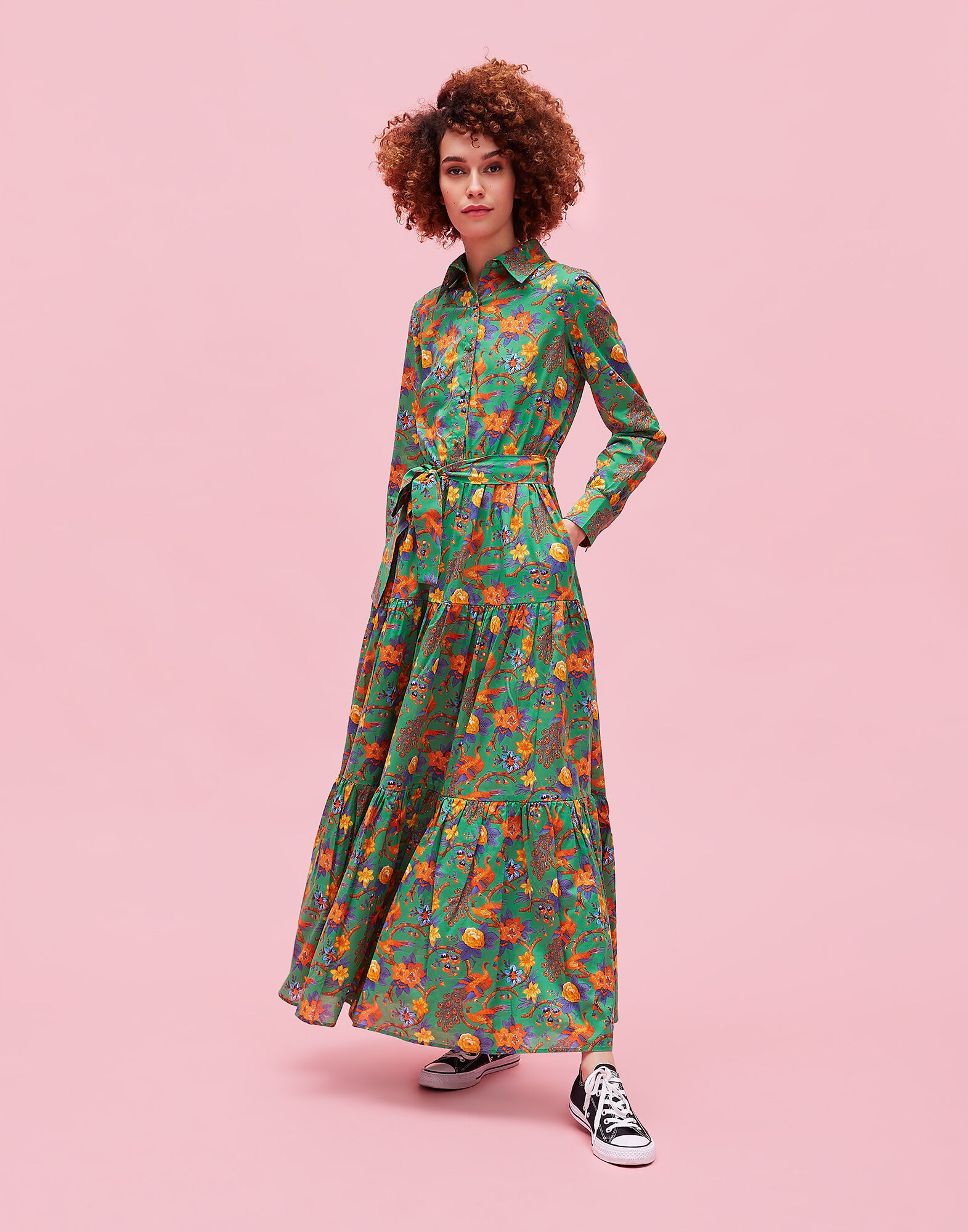 LaDoubleJ Bellini Dress Pavone Verde DRE0016COT003PAV0003