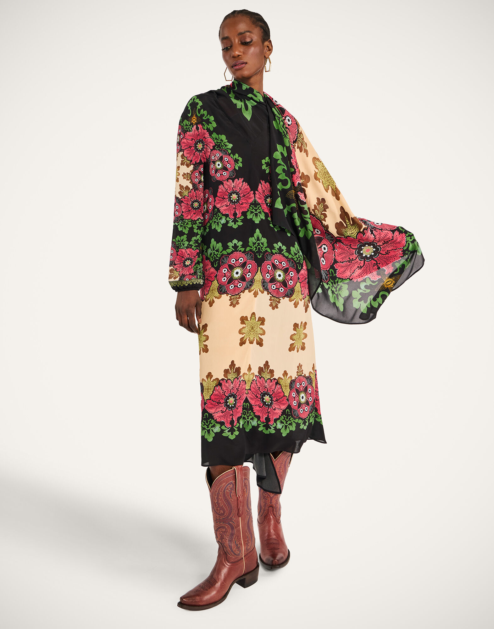 La DoubleJ Karis Dress Bounty Plac&eacute;e Red DRE0958VIS019BOU01RE01