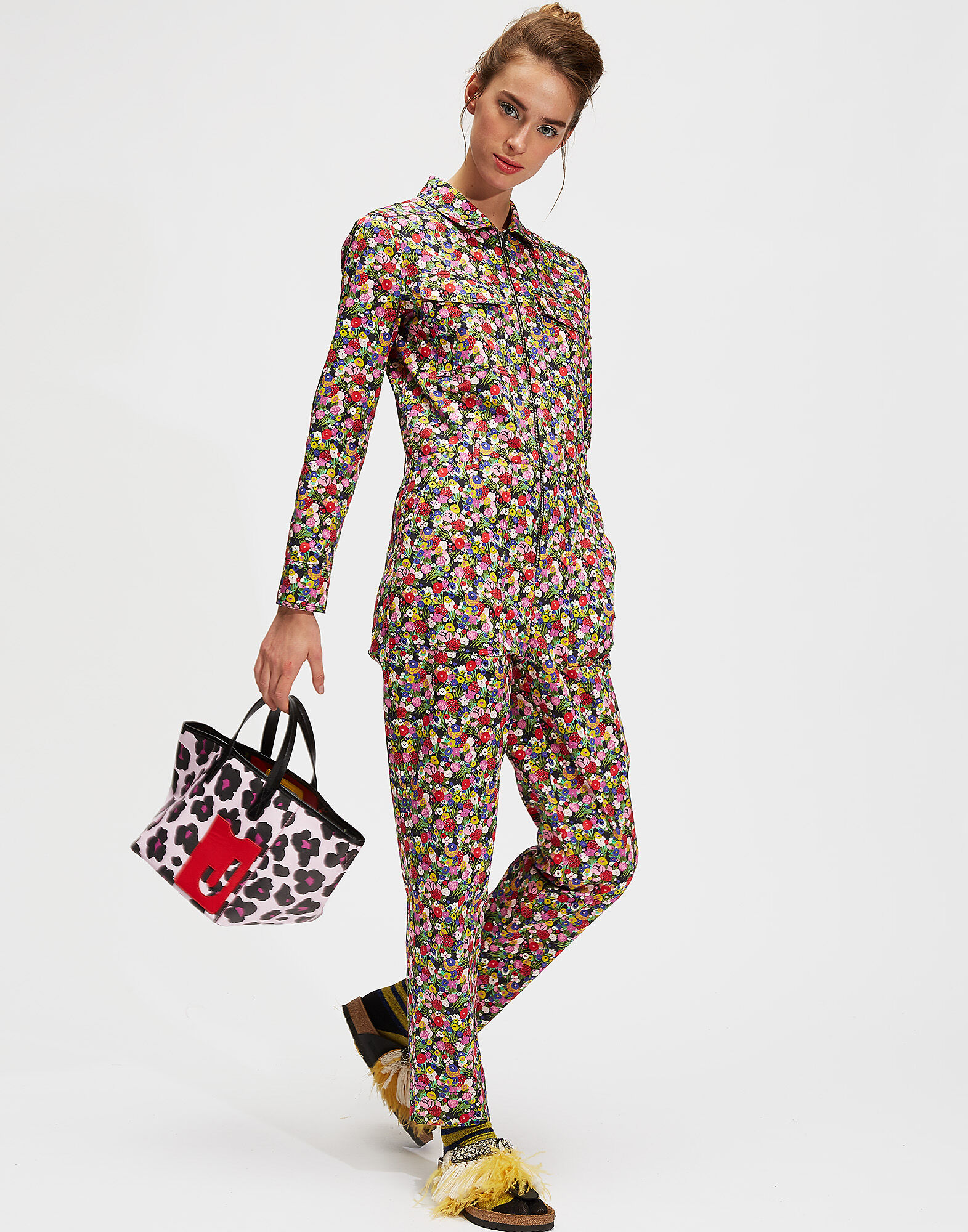 LaDoubleJ Farrah Fawcett Jumpsuit Granny DRE0124COT006GRA0001