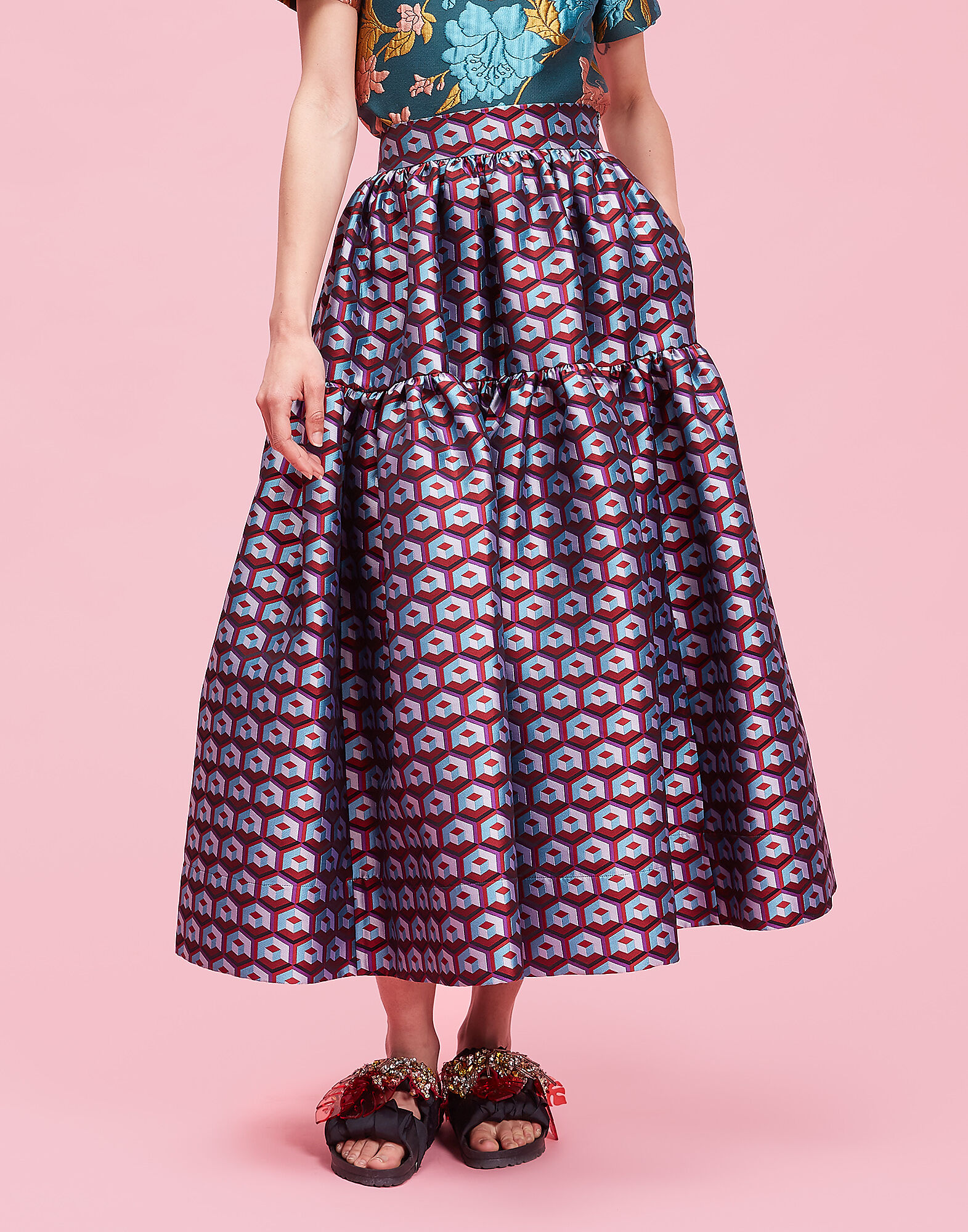 LaDoubleJ Oscar Skirt Cubi Rossi SKI0012JAC003CUB0001