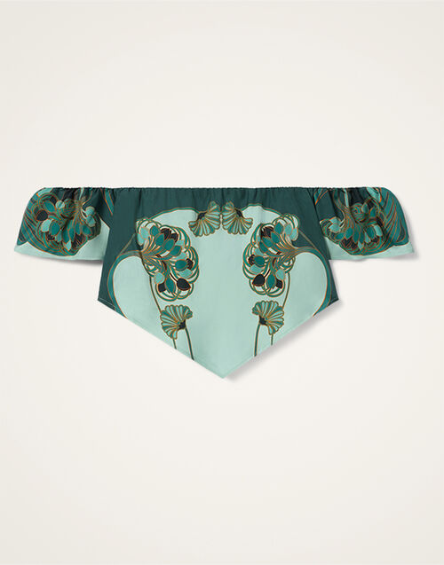 La DoubleJ Sand Dollar Top Blooming Tulip Plac&eacute;e Mint TOP0153SIL017BTU01GR11