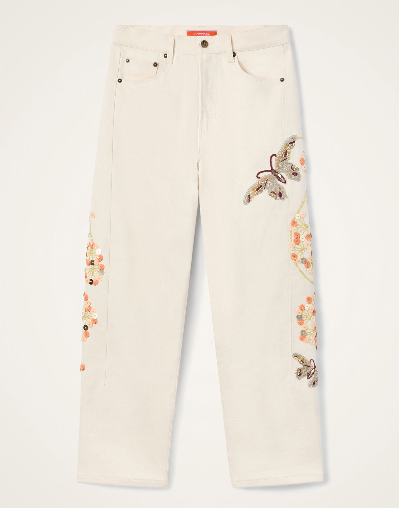 La DoubleJ The Barrel Jean Solid Ecru TRO0198DEN001SOLIDBR05