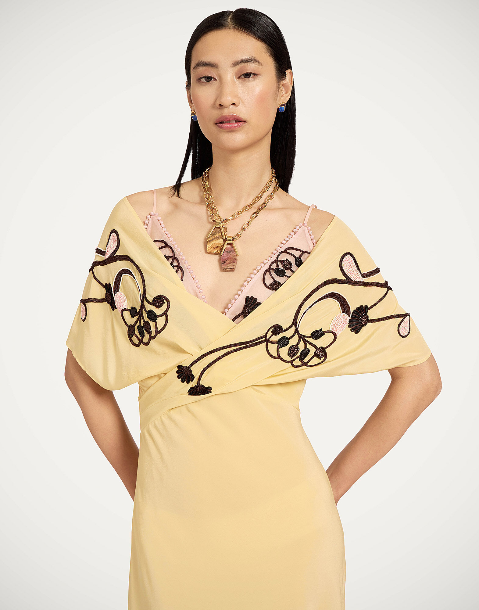 La DoubleJ Foyer Dress Solid Yellow DRE1066CRE001SOLIDYE03