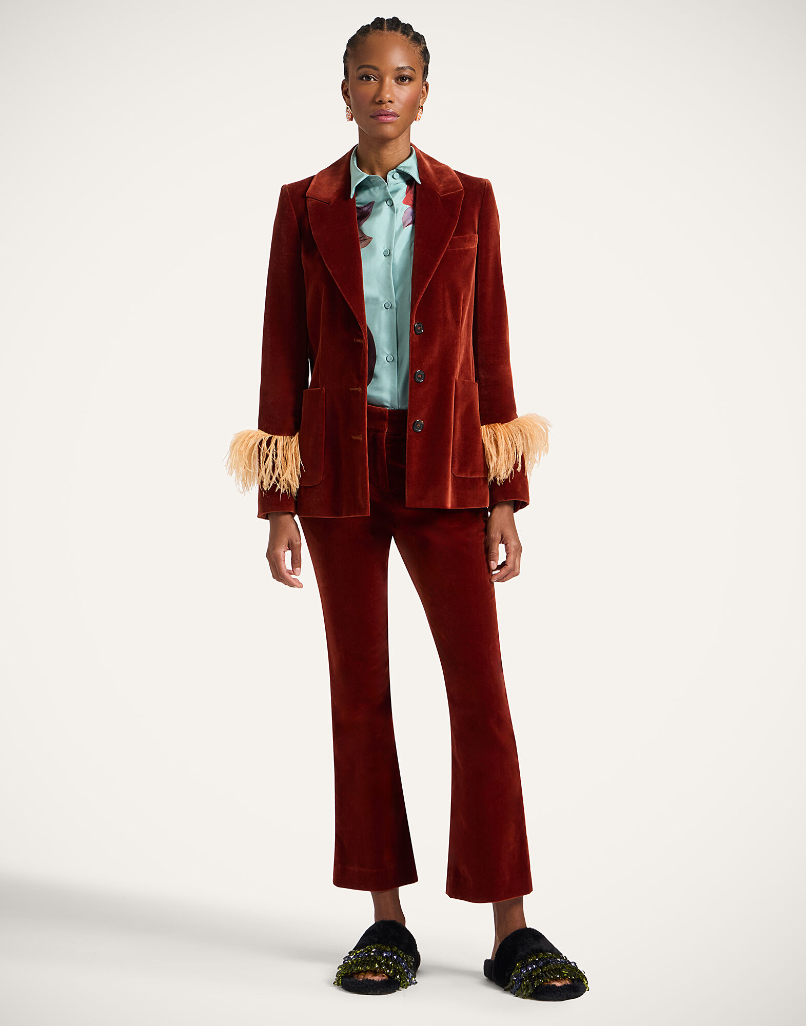 La DoubleJ Keaton Jacket Terracotta JAC0073VEL011SOLIDBR08