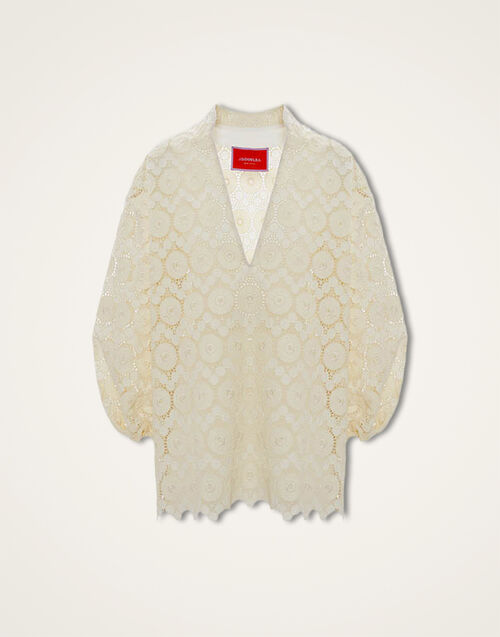 La DoubleJ Jackie Shirt Evil Eye Ivory SHI0093EMB032EVI01WH04