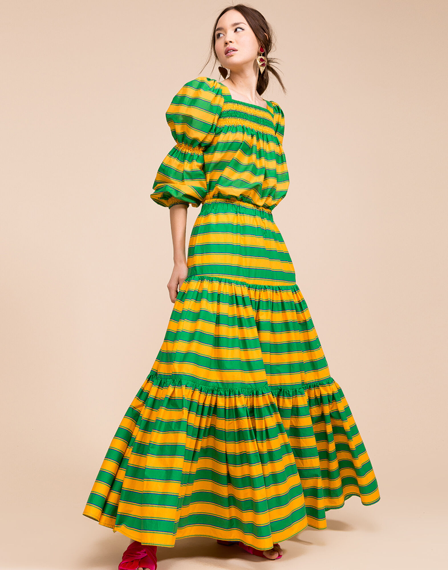 LaDoubleJ Peasant Top Ombrellone SHI0009COT003RIG0003