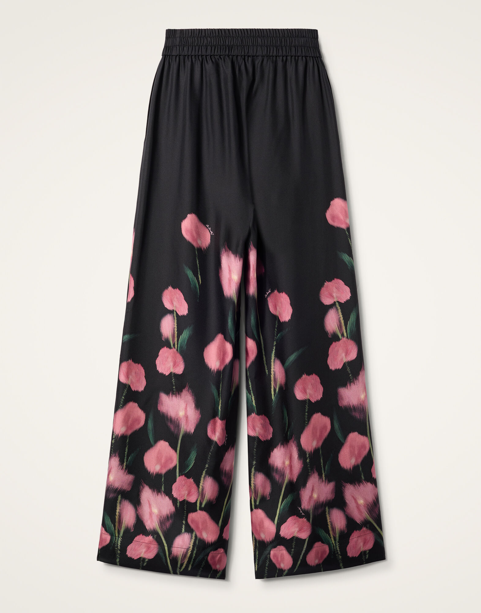 La DoubleJ Palazzo Pants Anthurium Black TRO0003SIL001ANT02BL01