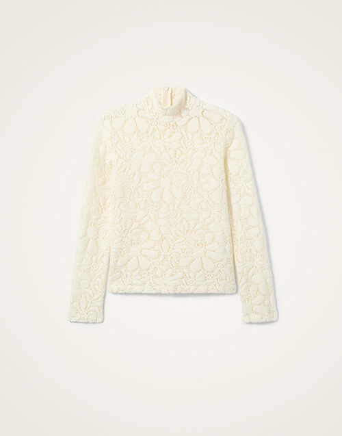 La DoubleJ Lacey Turtleneck Solid Off White TOP0171LAC003SOLIDWH05