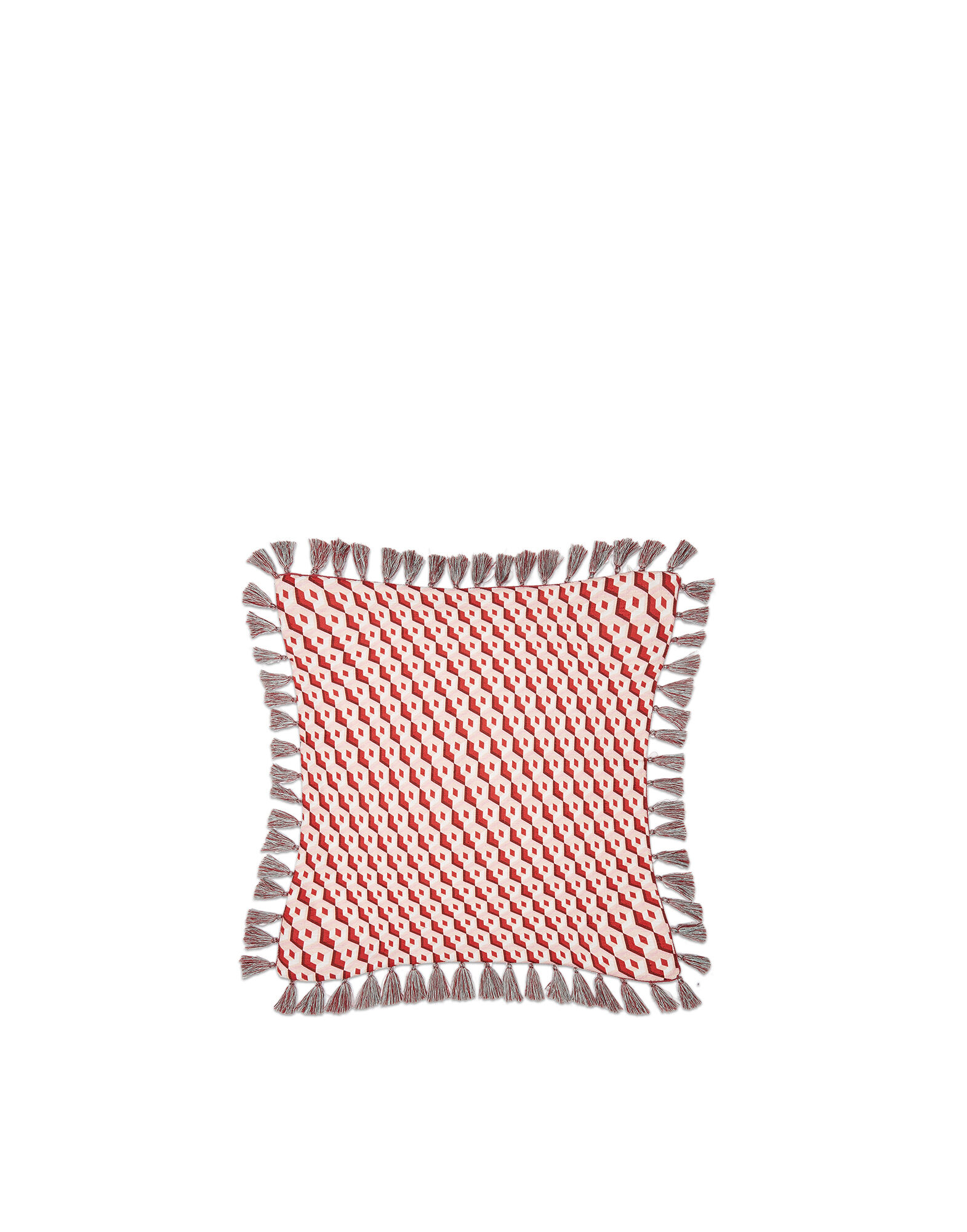 La DoubleJ Cushion With Fringes (50X50) Cubi Rosso CUS0009COT005CUB0005