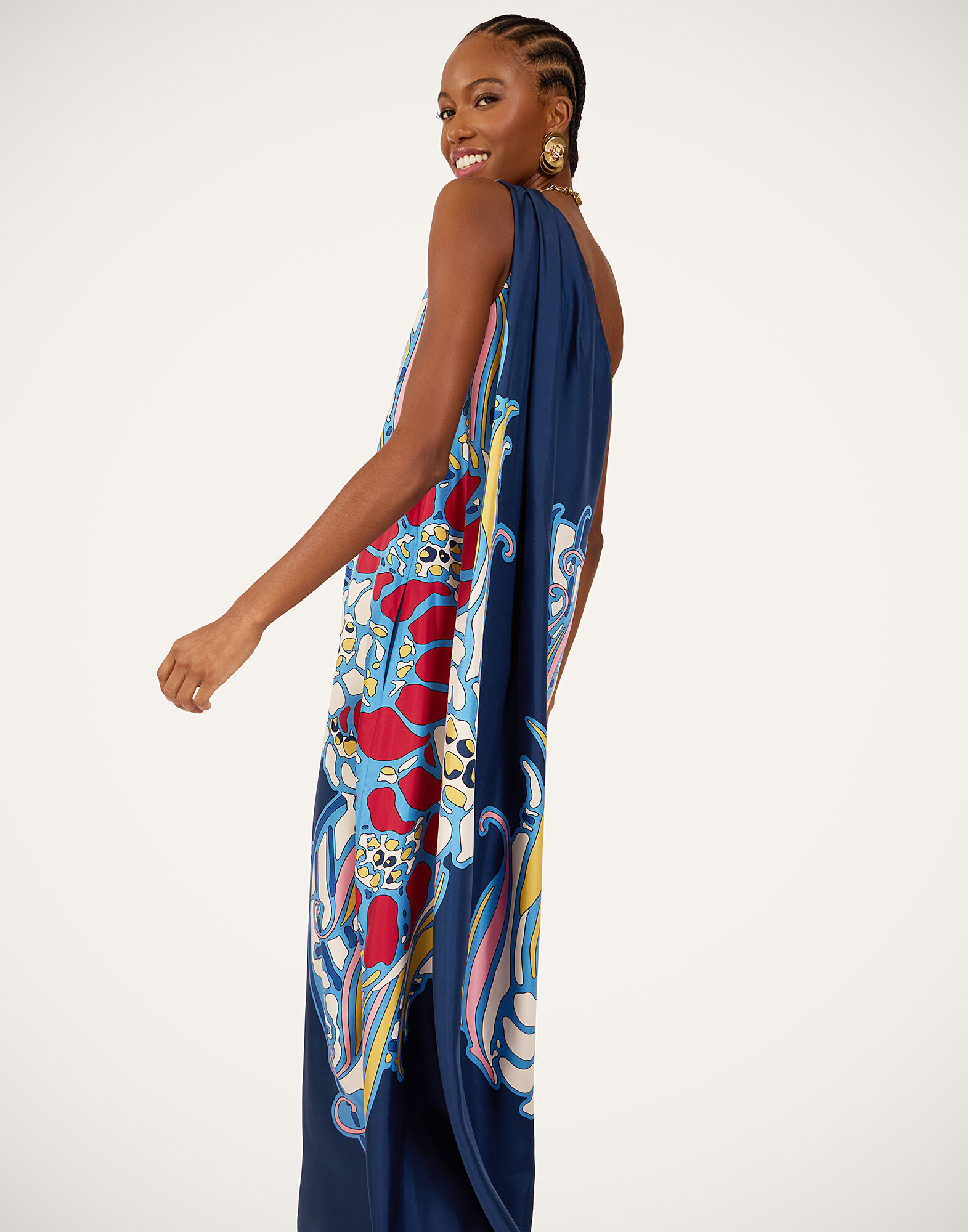 La DoubleJ Roy Dress Lemuria Plac&eacute;e Blue DRE0304SIL006LEM02BU03