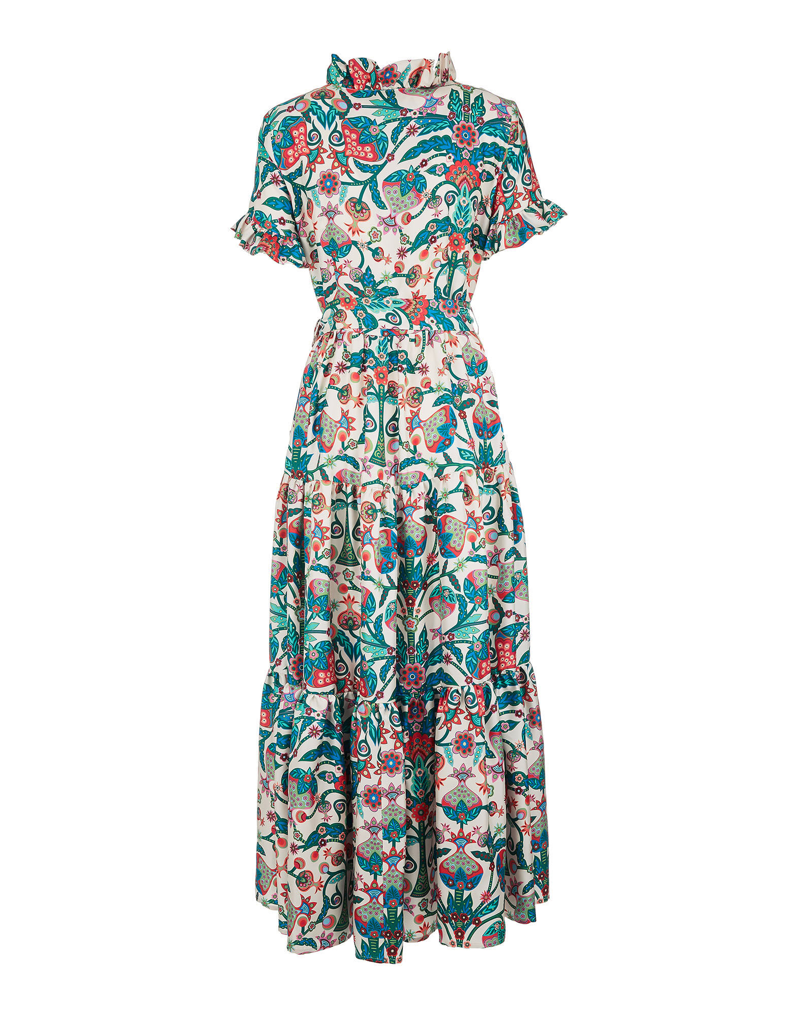 La DoubleJ Long And Sassy Dress Tree Of Life Bianco DRE0017SIL001TFL0001