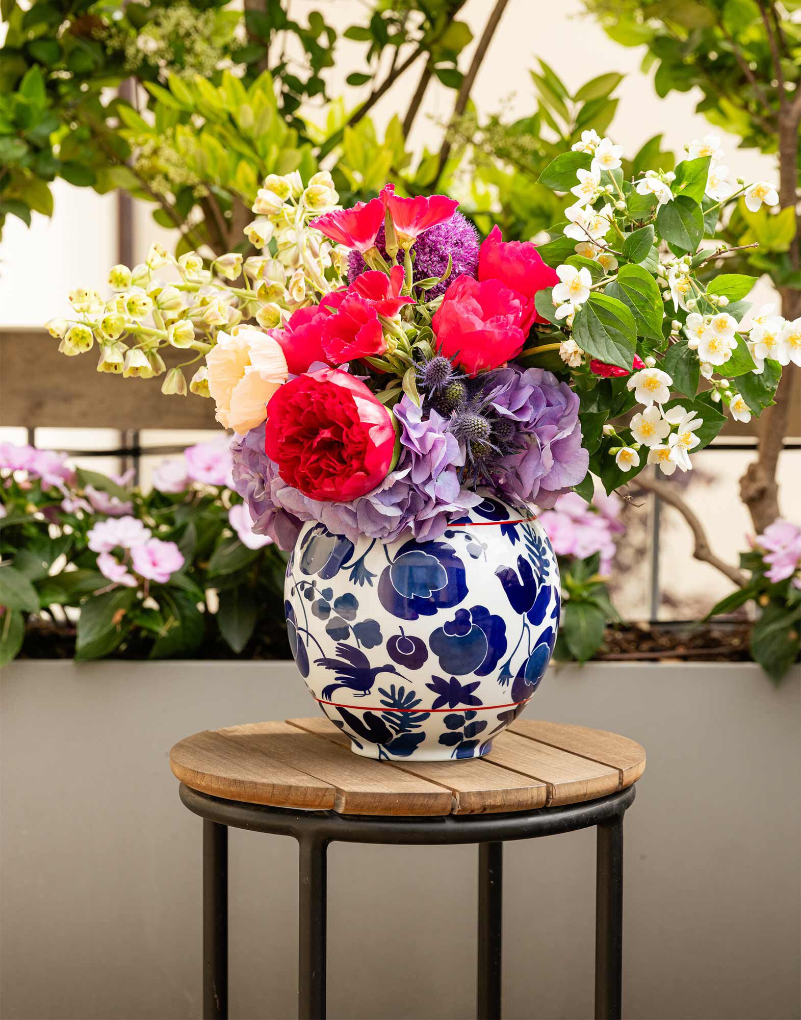 La DoubleJ Bubble Vase Wildbird Blu VAS0003CER001CER0001