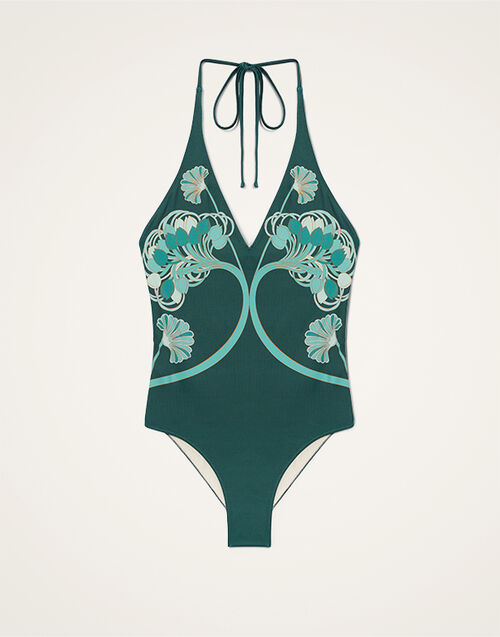 La DoubleJ Sexy Swimsuit Blooming Tulip Plac&eacute;e Dark Green SWI0091LYC006BTU01GR03