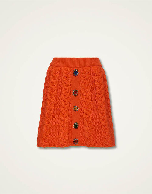 La DoubleJ Portrait Mini Skirt Solid Rust SKI0133KNI120VA272OR04