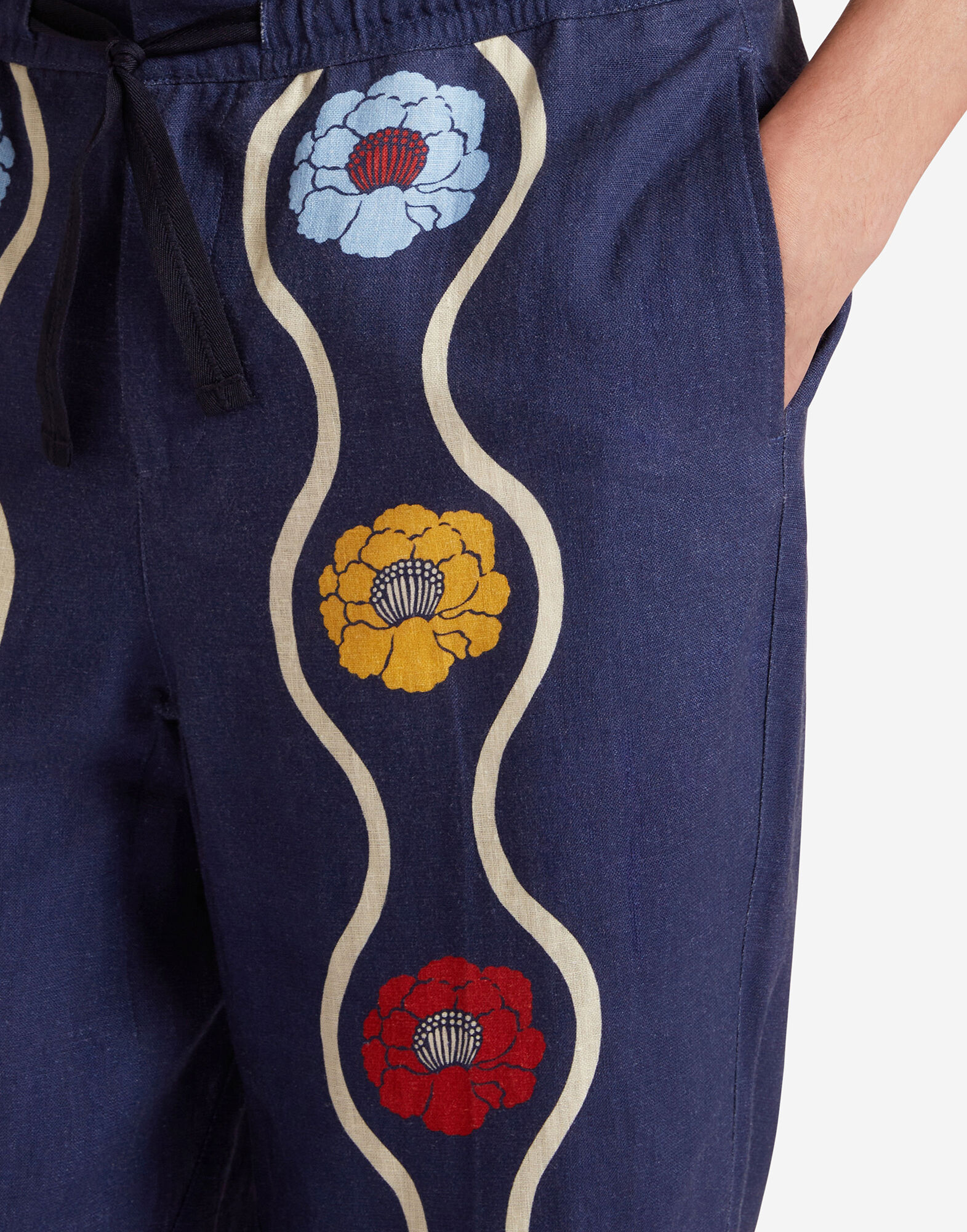 La DoubleJ Alex Trousers Whitsun Plac&egrave;e Blue TRO0153LIN007FSK01BU03