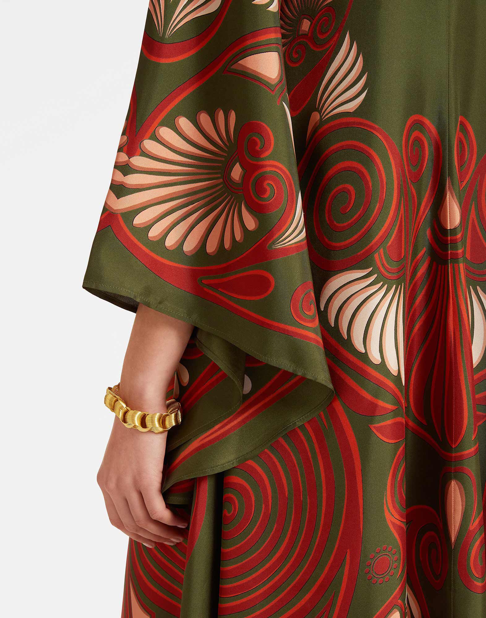 La DoubleJ Magnifico Dress Kerylos Plac&eacute;e Dark Green DRE0232SIL006KER01GR03