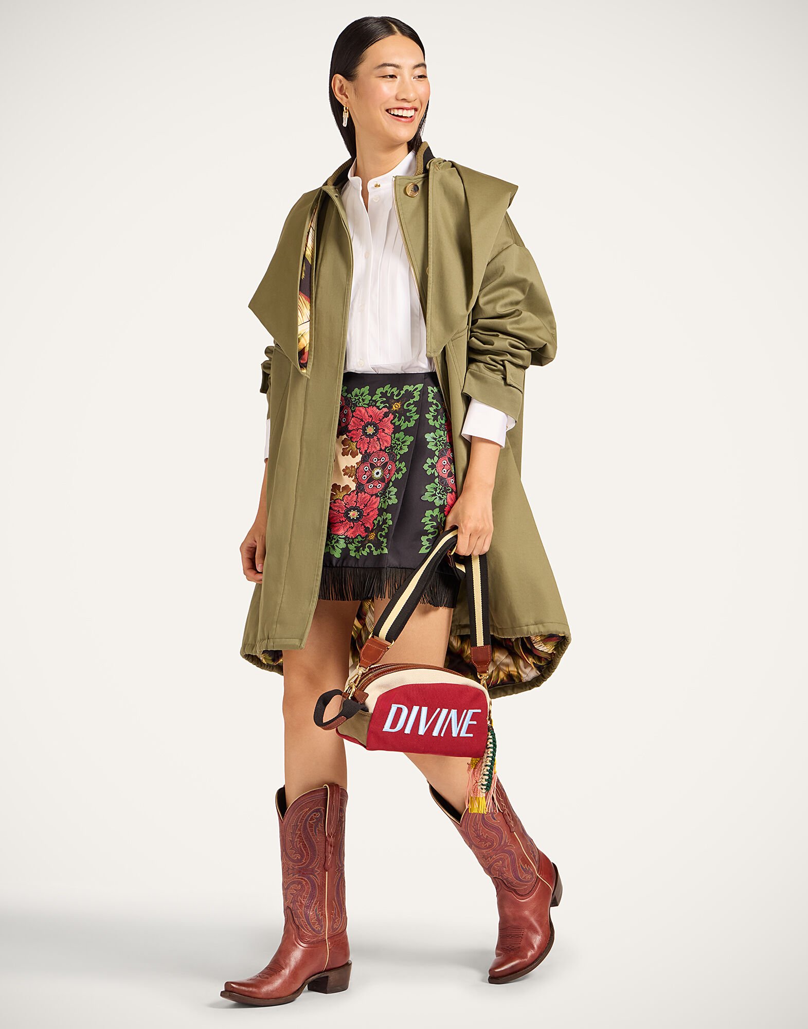 La DoubleJ Windsor Parka Solid Military Green JAC0160COT081SOLIDGR12