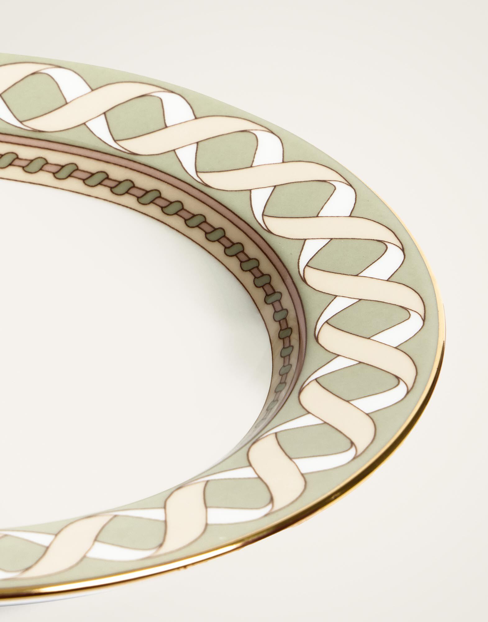 La DoubleJ Soup Plates Set Of 2 Odysseus Pistachio SOU0002CER001ODY01GR10