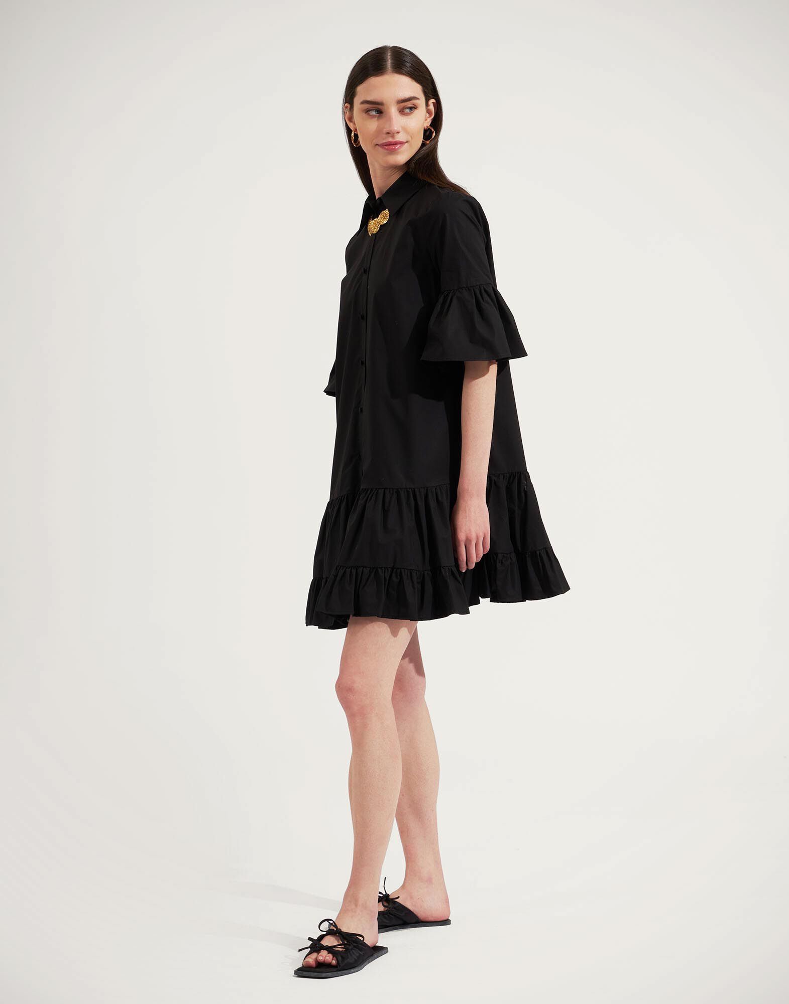 La DoubleJ Choux Dress Solid Black DRE0193COT001BLA0001