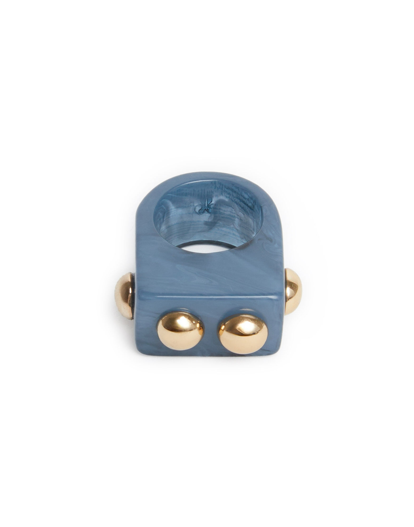 La DoubleJ Nefertiti Ring Solid Teal RIN0004POL005SOLIDBU07