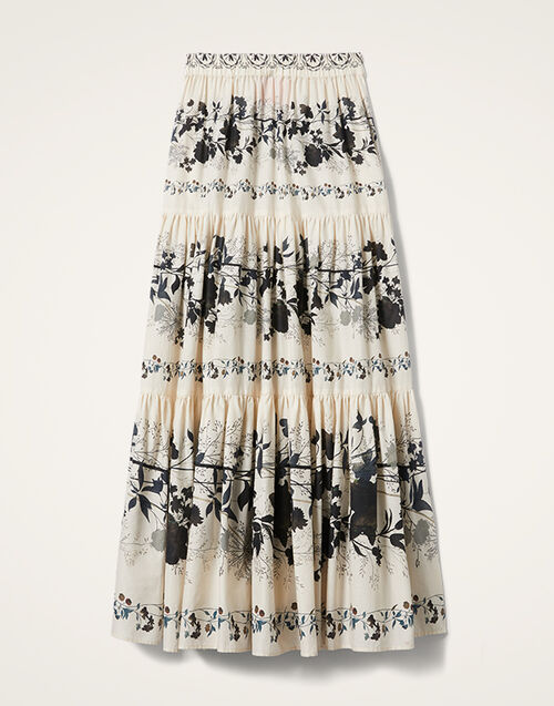 La DoubleJ Big Skirt Stilo Placée Ivory SKI0139COT056STI01WH04