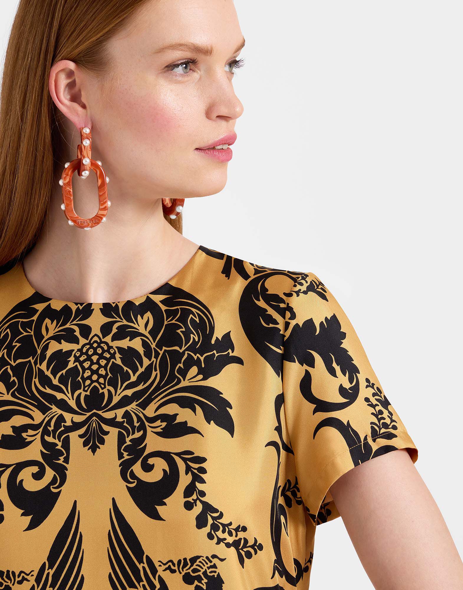 La DoubleJ Swing Dress Cherubs Gold DRE0001SIL001CRB01YE05