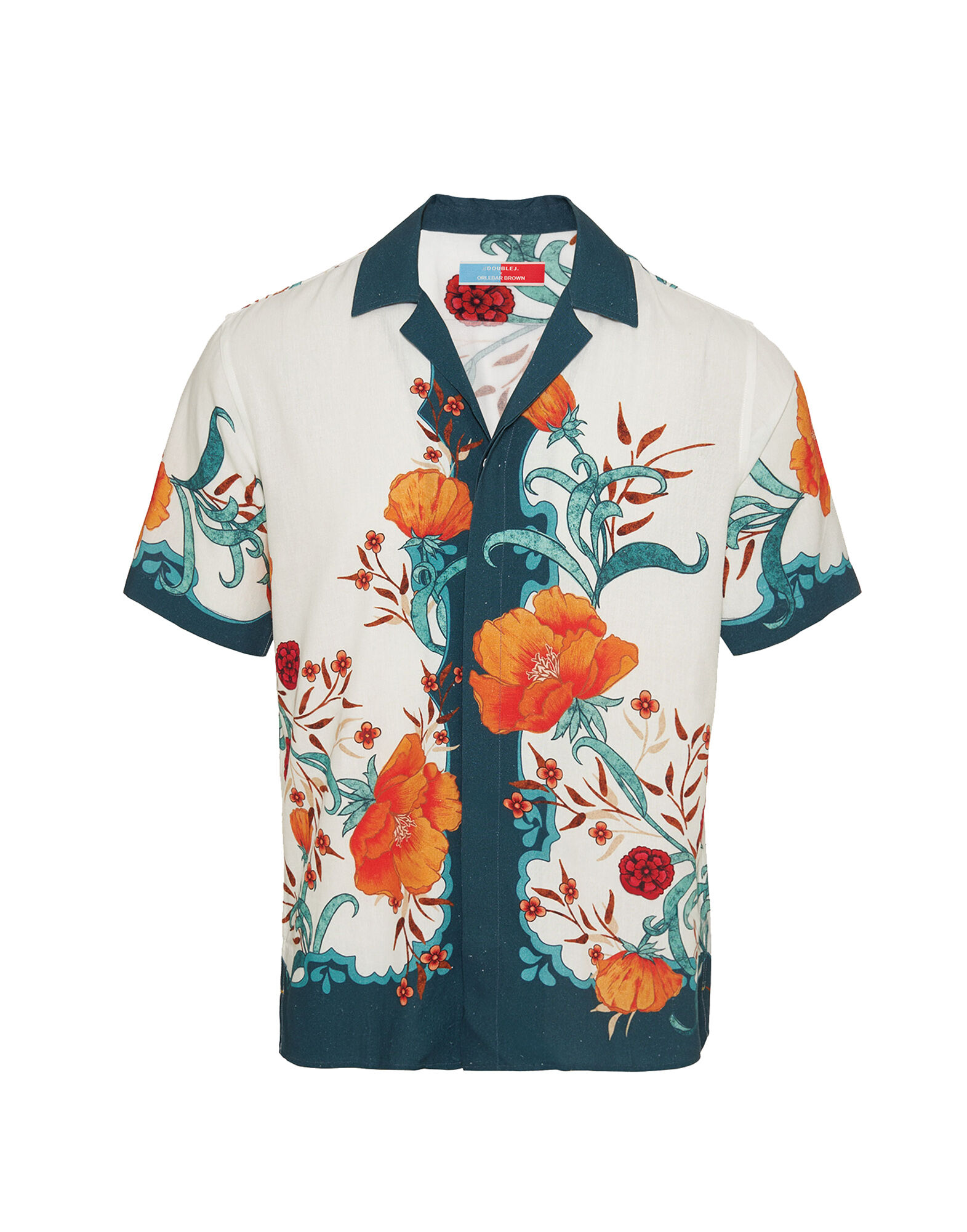 La DoubleJ Maitan Shirt Morpheus Plac&egrave;e Orange SHI0118LYO001OPI01OR02