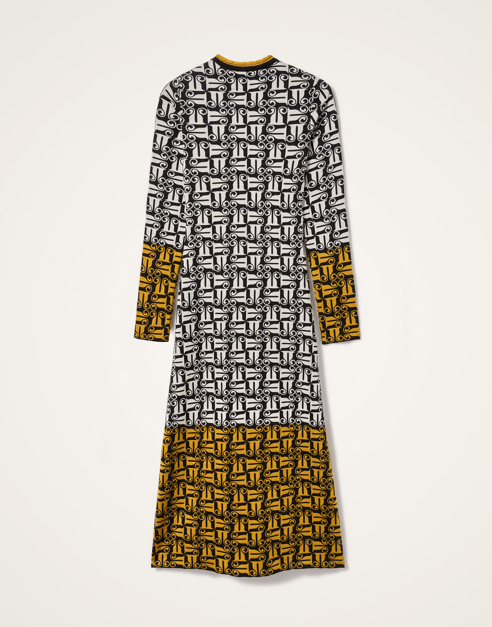 La DoubleJ Knit Swing Dress Black & White DRE1019KNI191VA444BR05