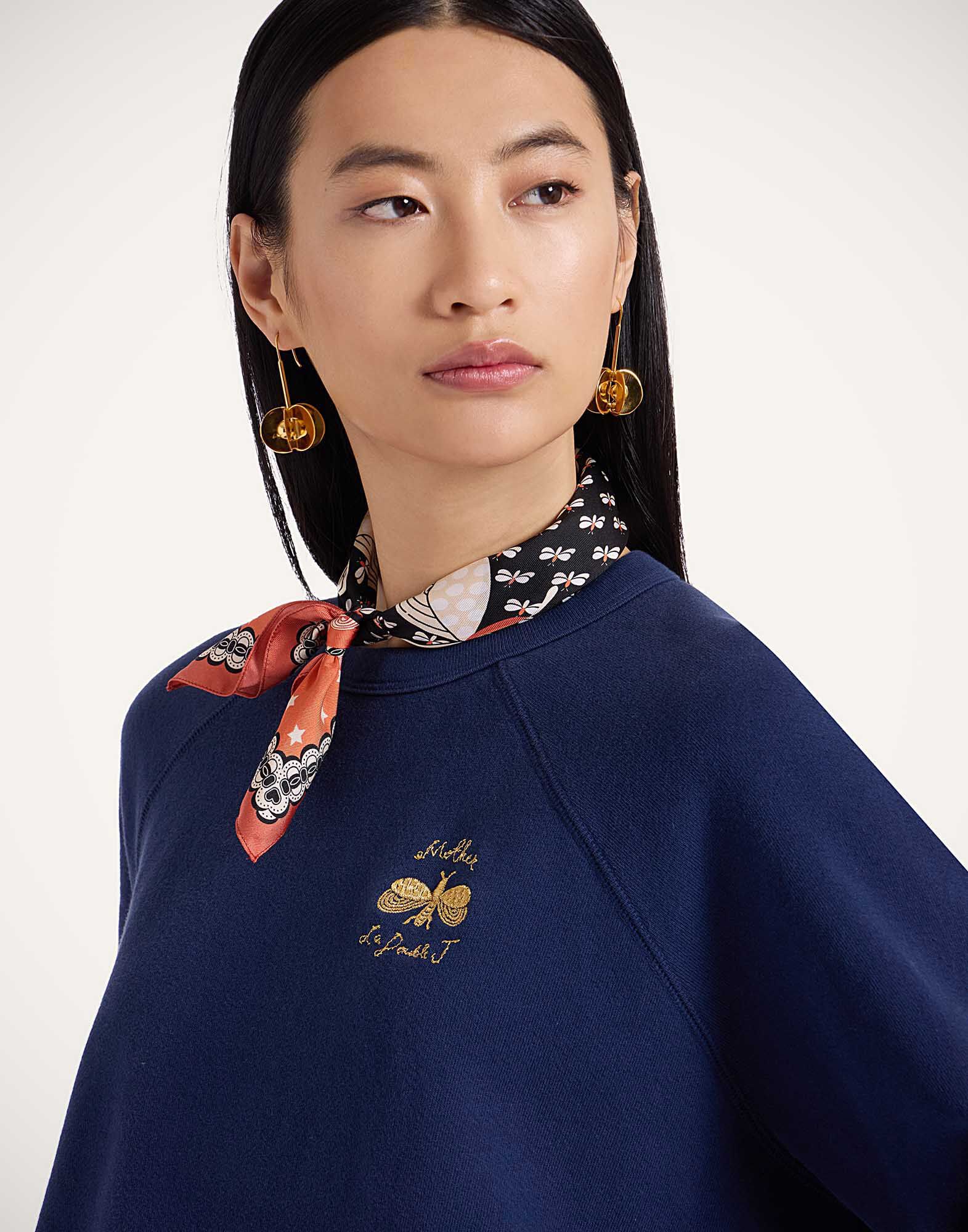 La DoubleJ The Biggie Concert Sweatshirt Bug Off Blue SWE0041JER060BUG01BU03