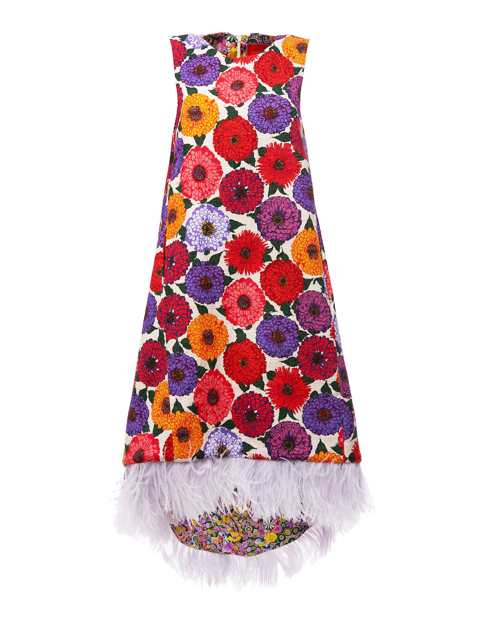 La DoubleJ La Scala High Dress (With Feathers) Zinnie DRE0211COT005ZIN0001