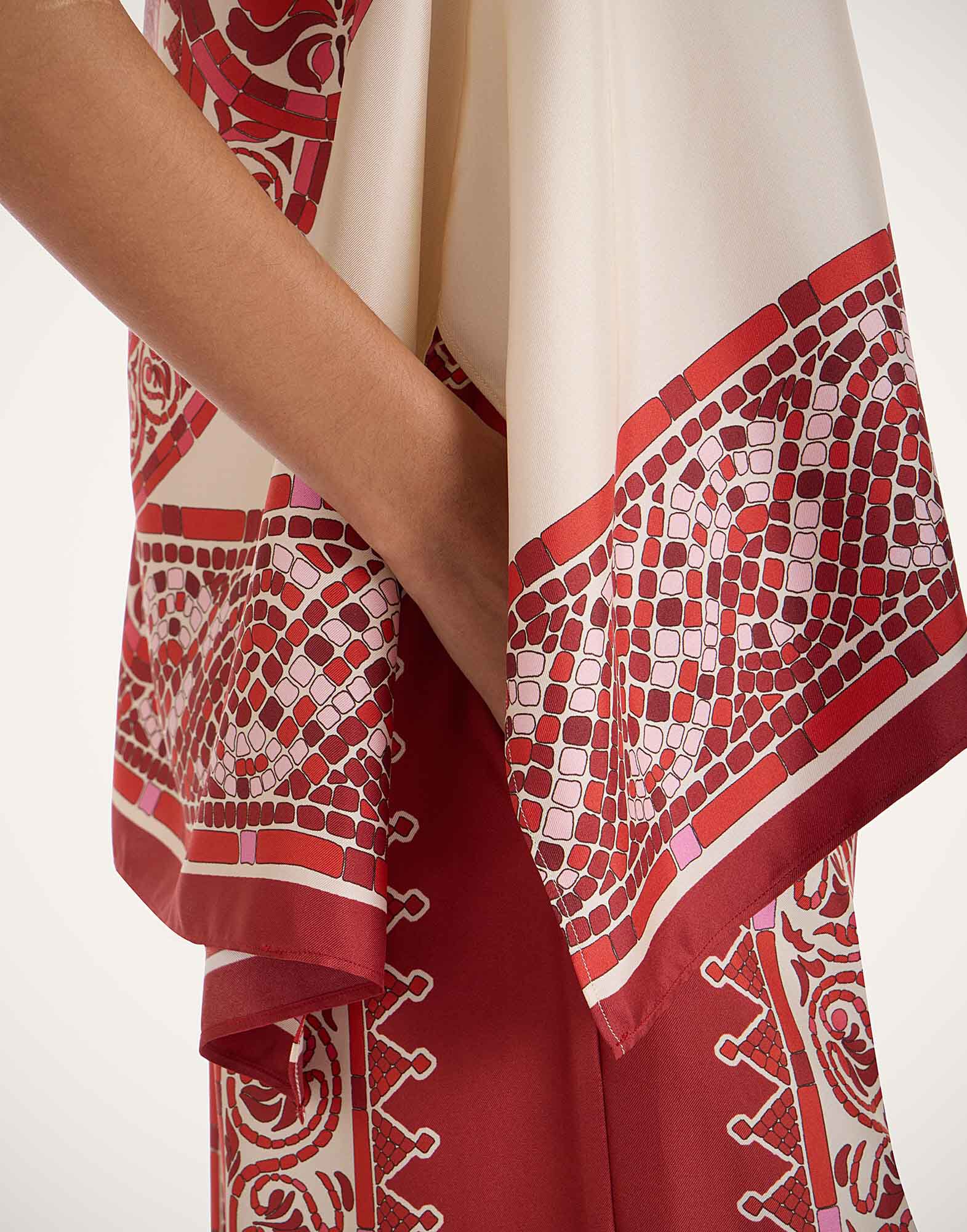 La DoubleJ Palazzo Pants Cobra Plac&eacute;e Red TRO0026SIL006COB01RE01