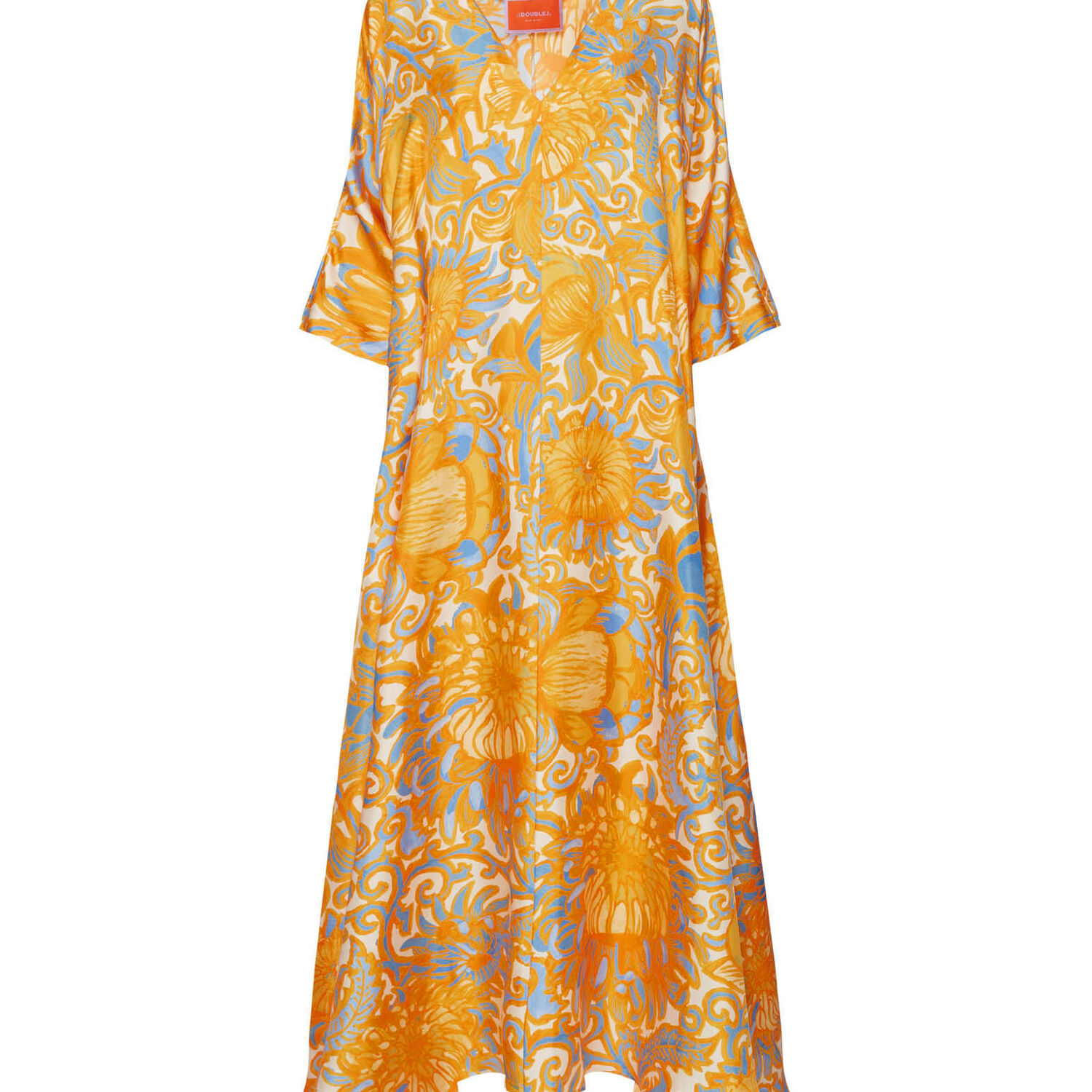 Shop La Doublej Muumuu Dress In Anemone Orange