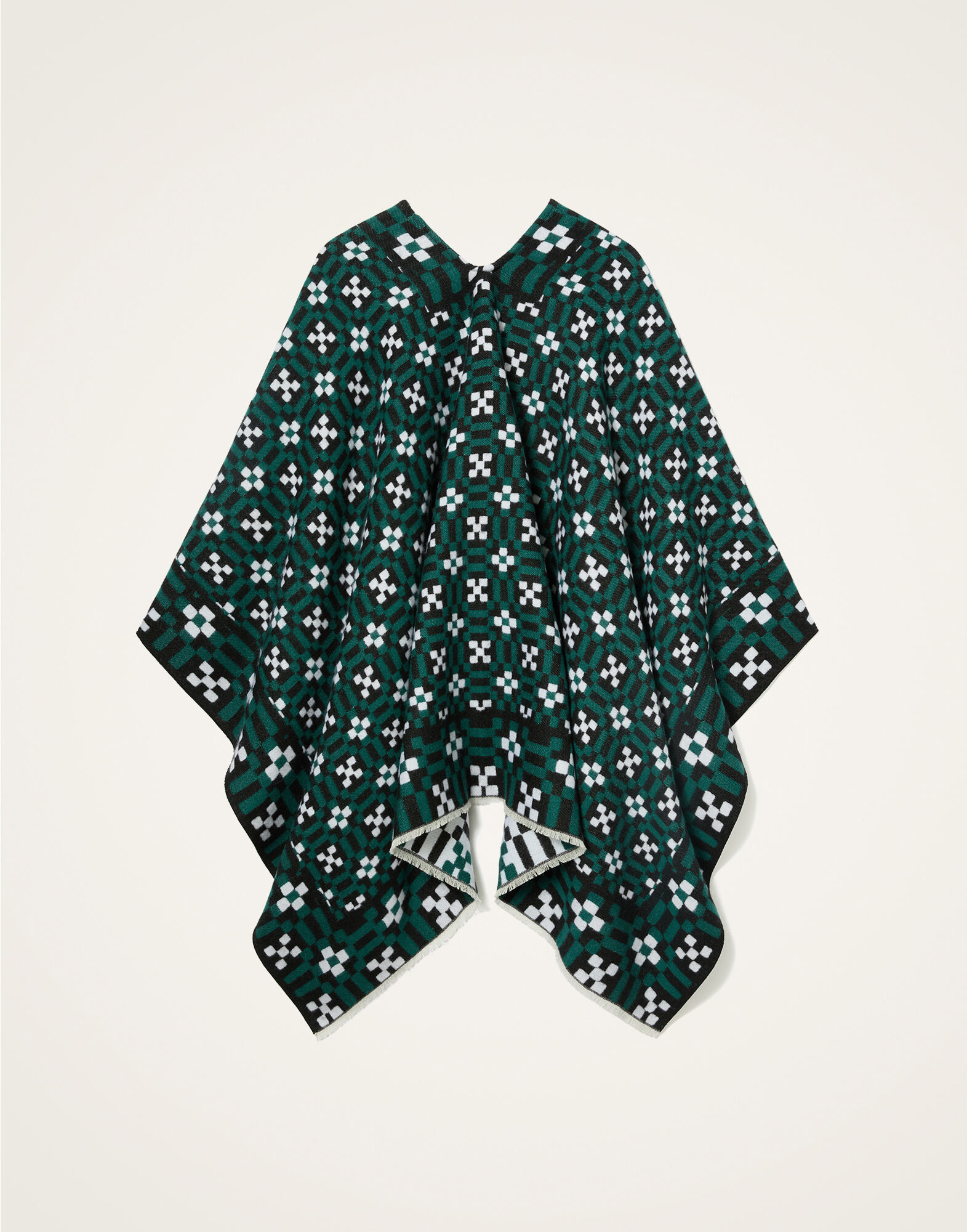 La DoubleJ Soul Poncho Byte Plac&eacute;e Green SCA0059WOL025BYT02GR02