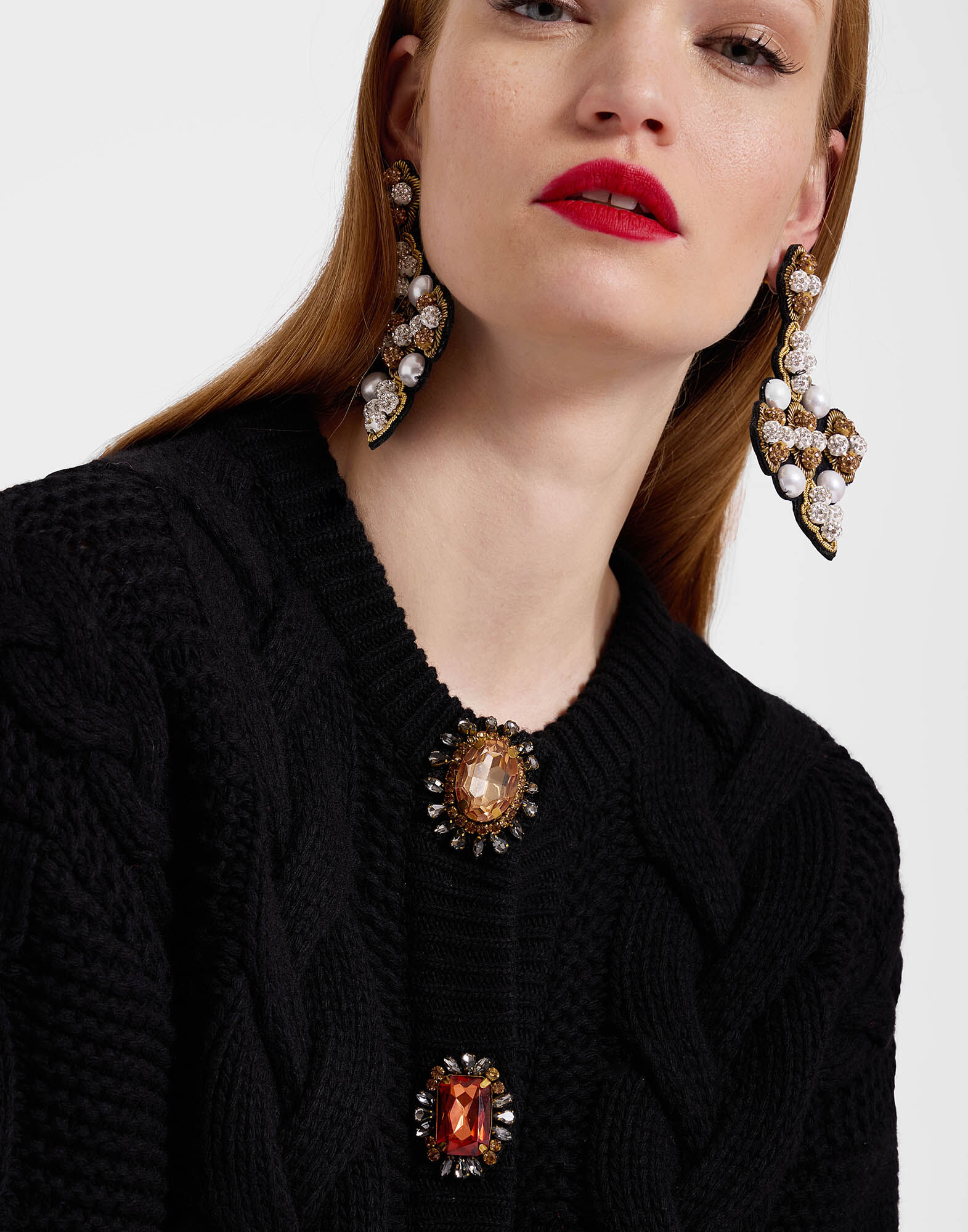 La DoubleJ Portrait Cardigan Solid Black PUL0211KNI120VA271BL01