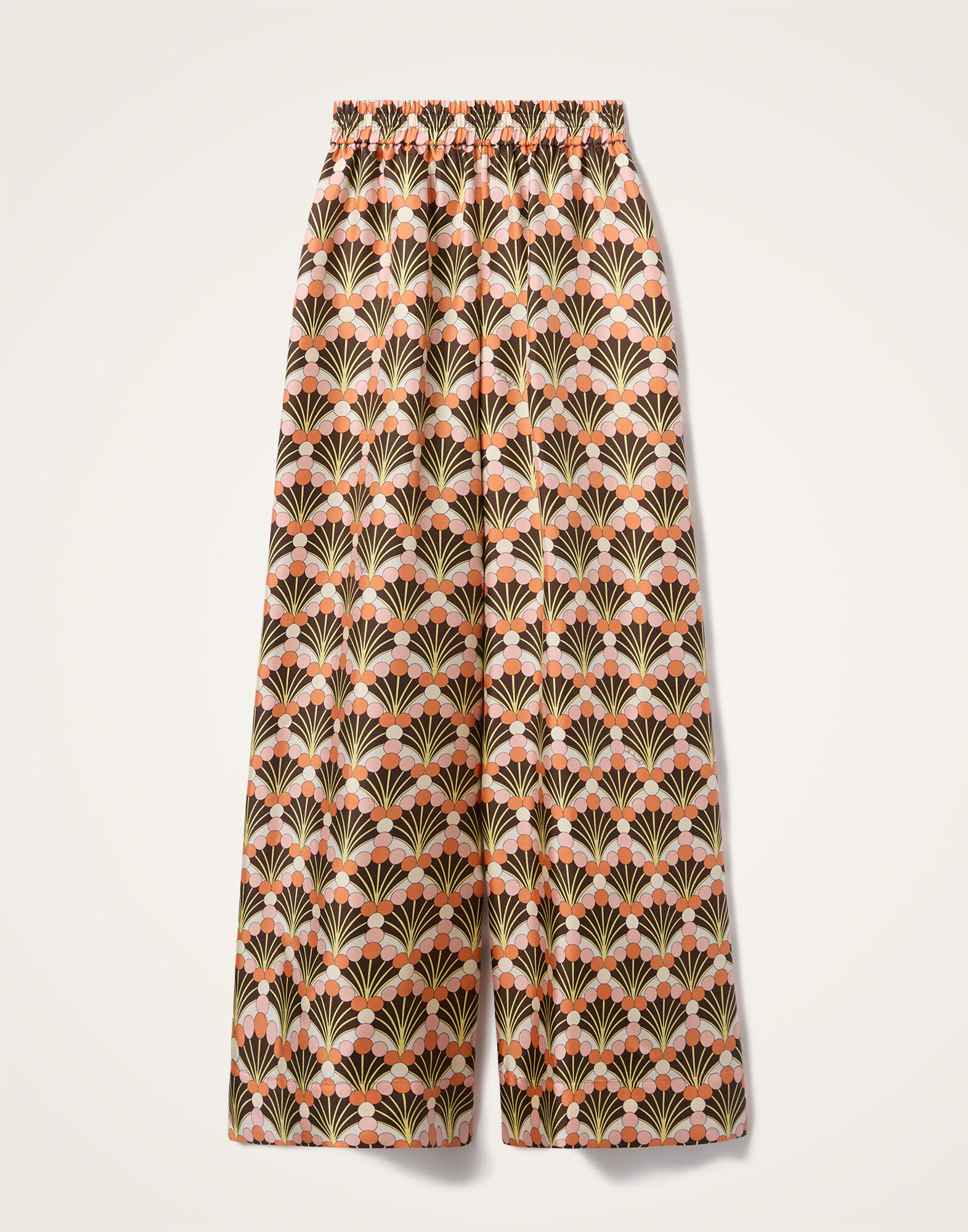 La DoubleJ Palazzo Pants Florette Fan Brown TRO0003SIL001FLF02BR02