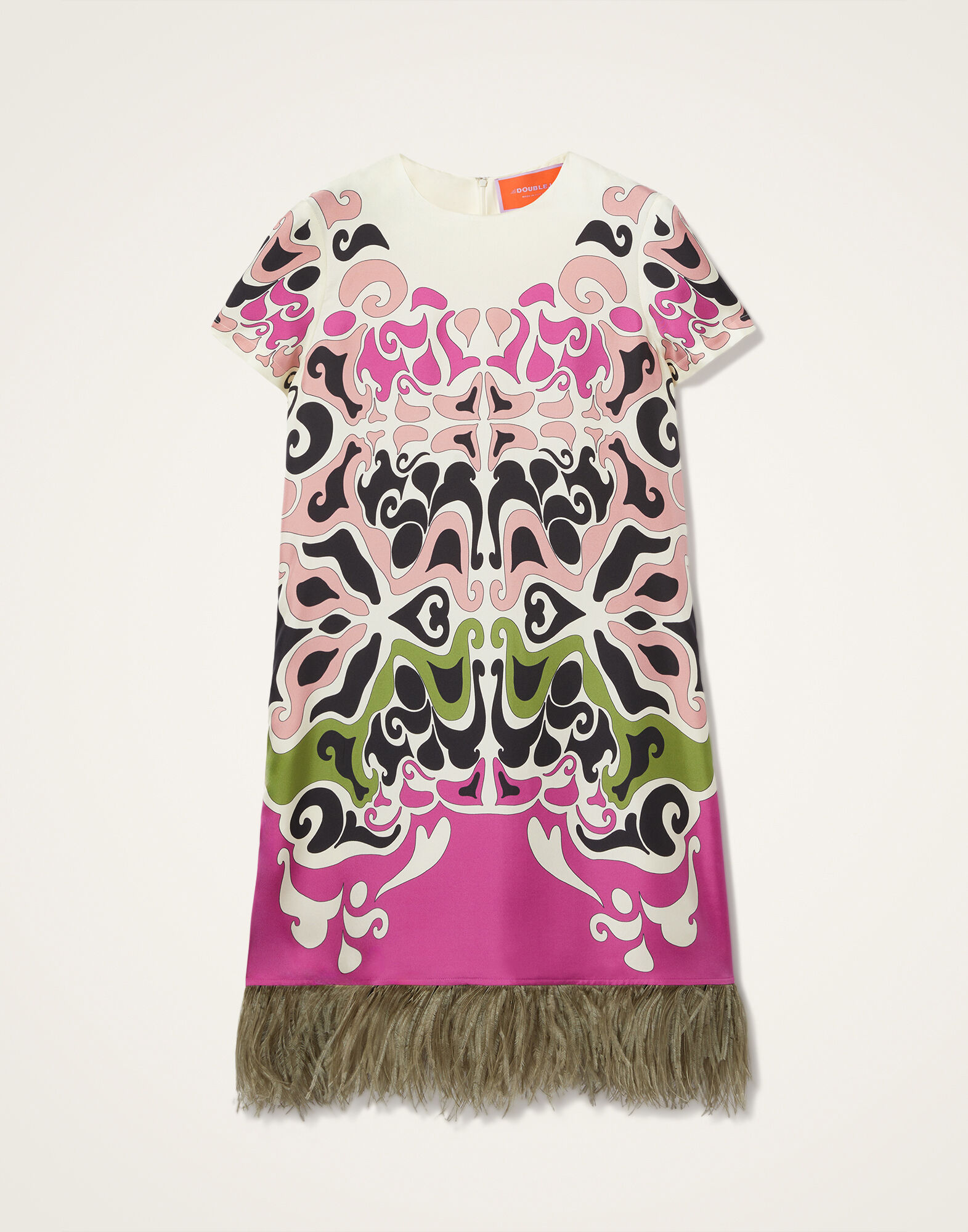 La DoubleJ Mini Swing Dress Phoenix Plac&eacute;e Pink DRE0963SIL006PHO01PI01