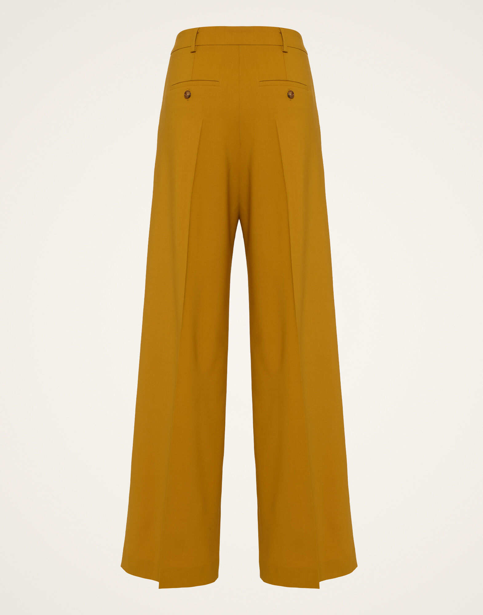 La DoubleJ Loose Pants Solid Dark Yellow TRO0135WOL023SOLIDYE03
