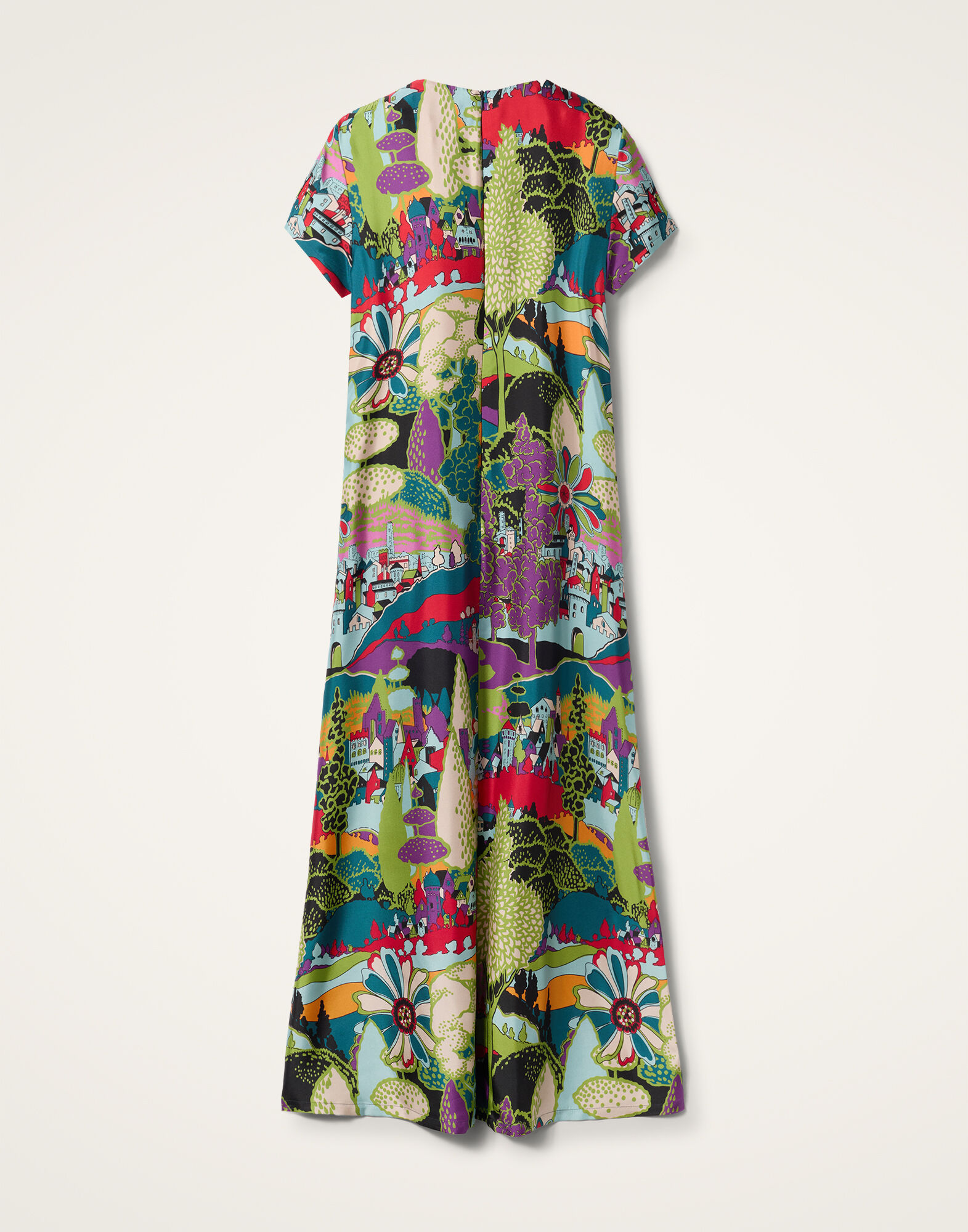 La DoubleJ Swing Dress Paesaggio DRE0001SIL001PAE0001