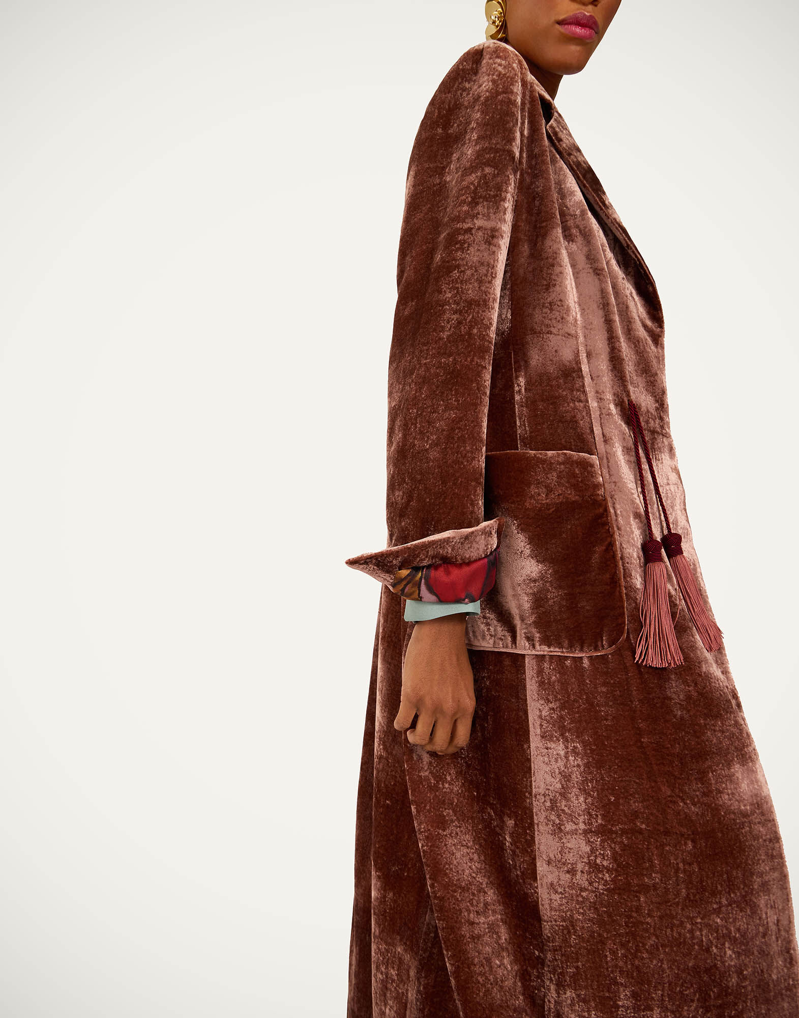 La DoubleJ Duster Coat Solid Dusty Pink JAC0166VEL019SOLIDPI10