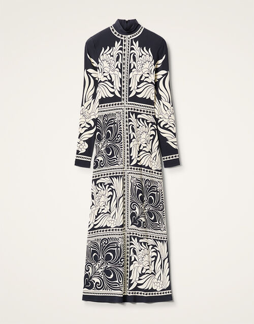 La DoubleJ Halle Dress Mix Tiles Placée Black DRE0444VIS011MIX01BL01