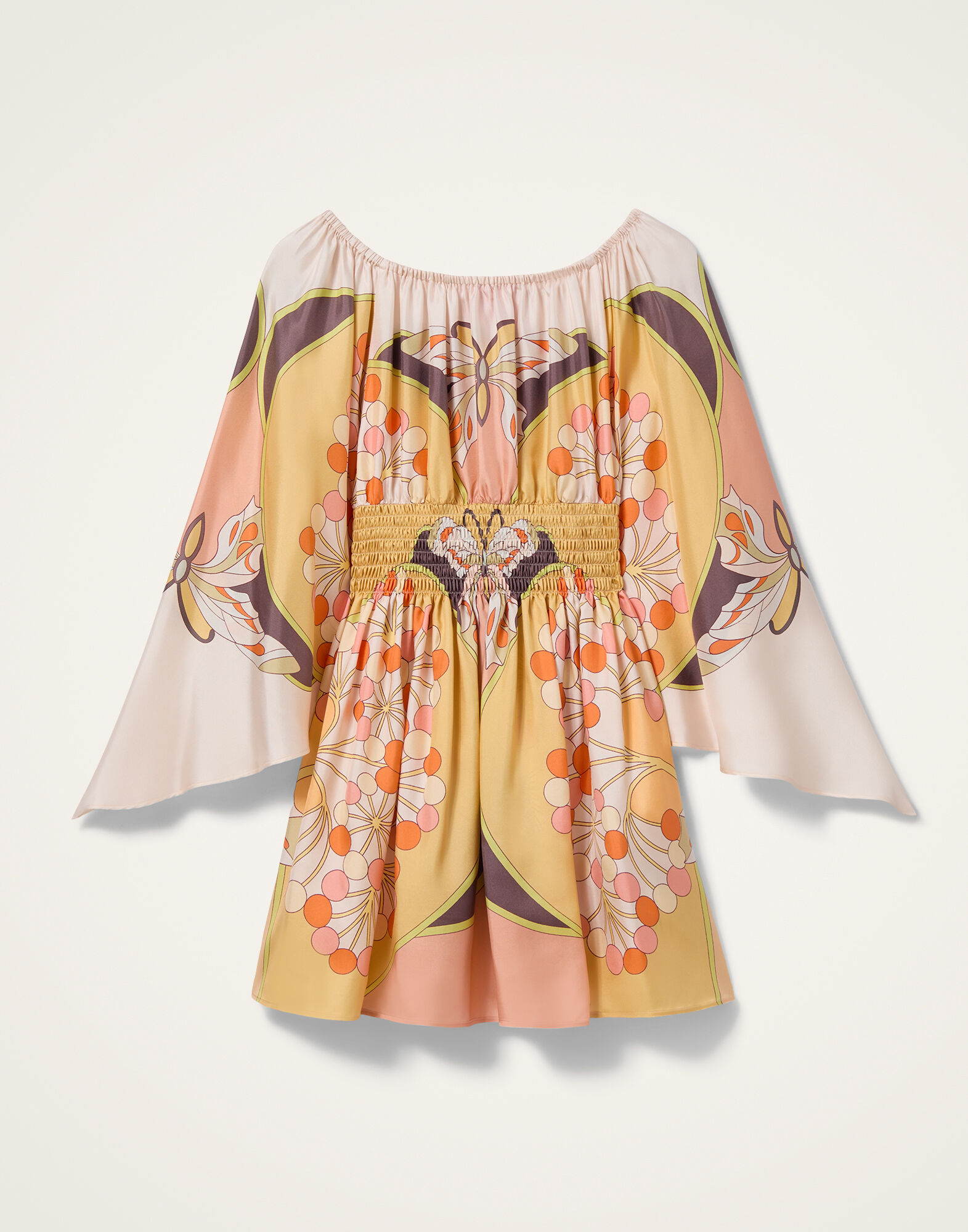 La DoubleJ Sienna Mini Dress Florette Plac&eacute;e Pale Pink DRE1021SIL029FLO08PI02