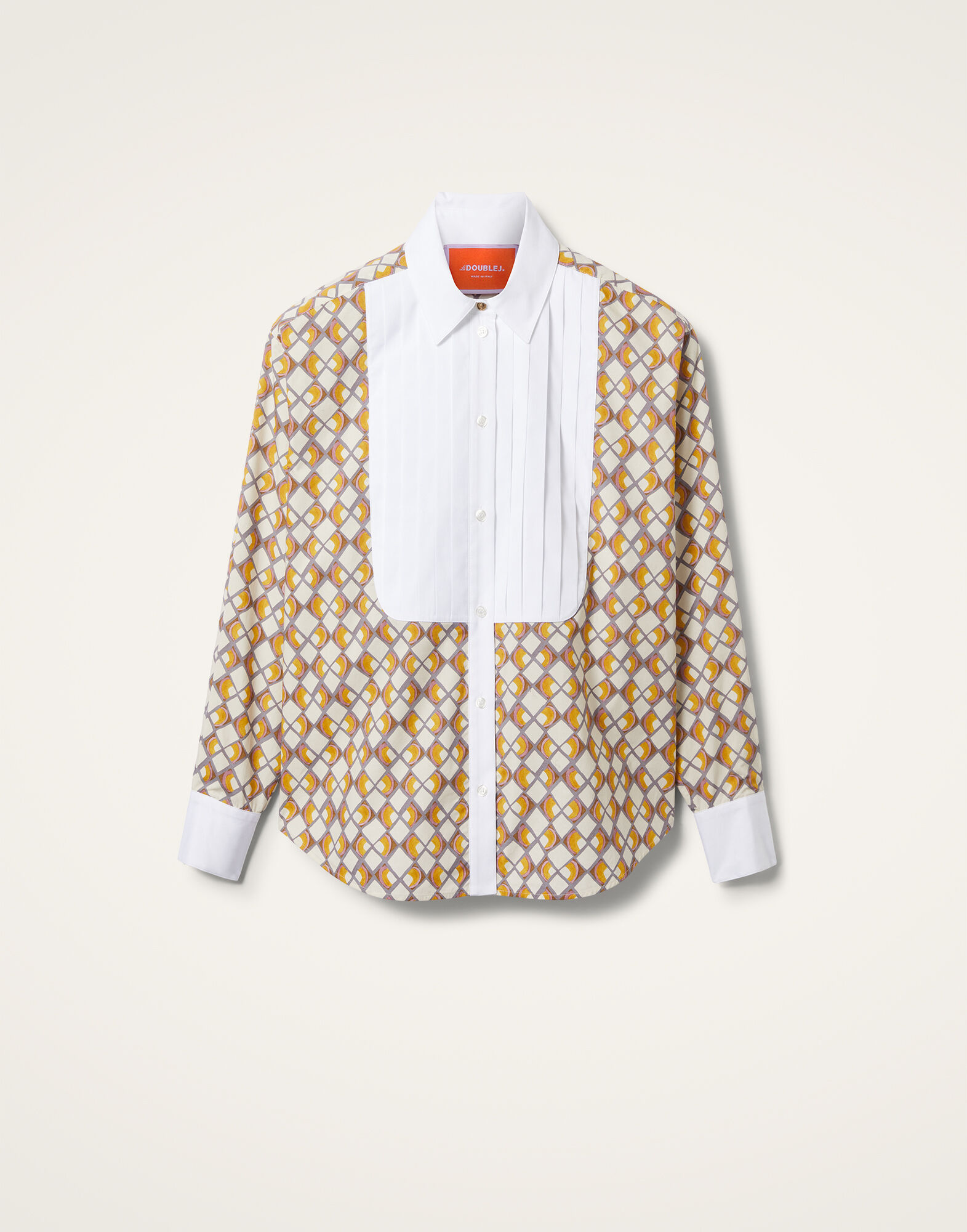 La DoubleJ Peggy Shirt Half-Light Micro Cream SHI0115COT001HAL01WH03