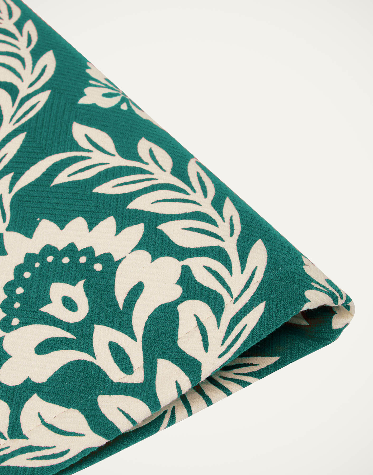 La DoubleJ Herringbone Placemat Set of 2 Green Garland TBM0001COT040GRL0005