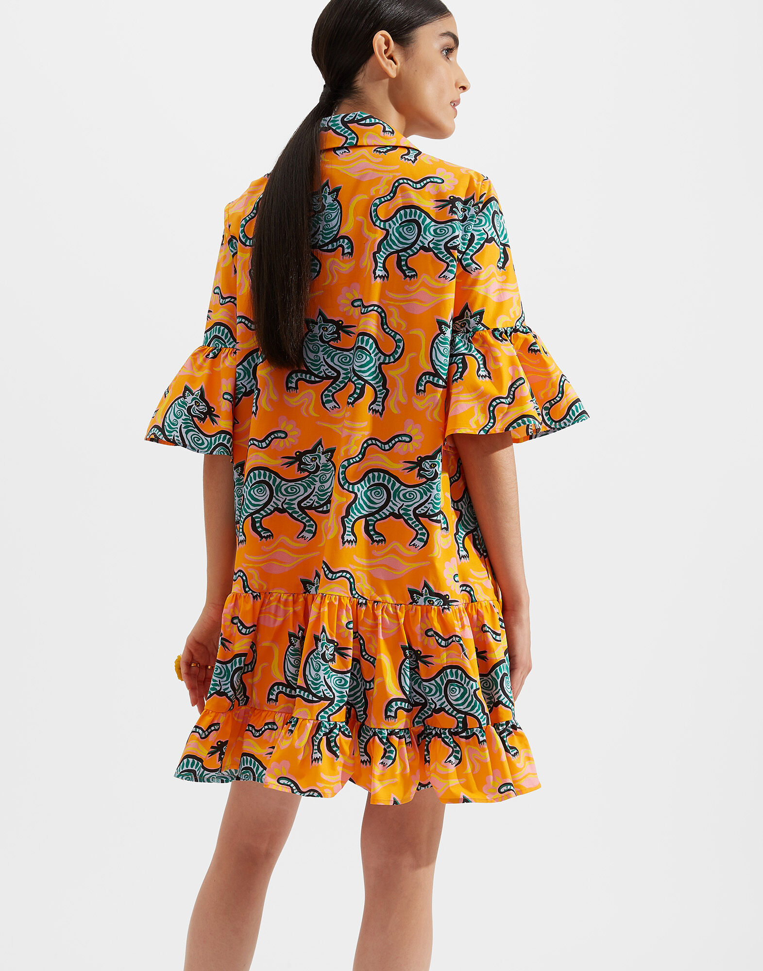 La DoubleJ Choux Dress Crazy Tigers DRE0193COT001TIG0001
