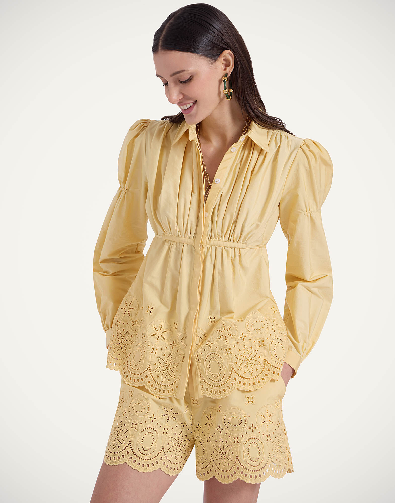 La DoubleJ Franca Shirt Eclipse Light Yellow SHI0128SAN005ECL03YE01