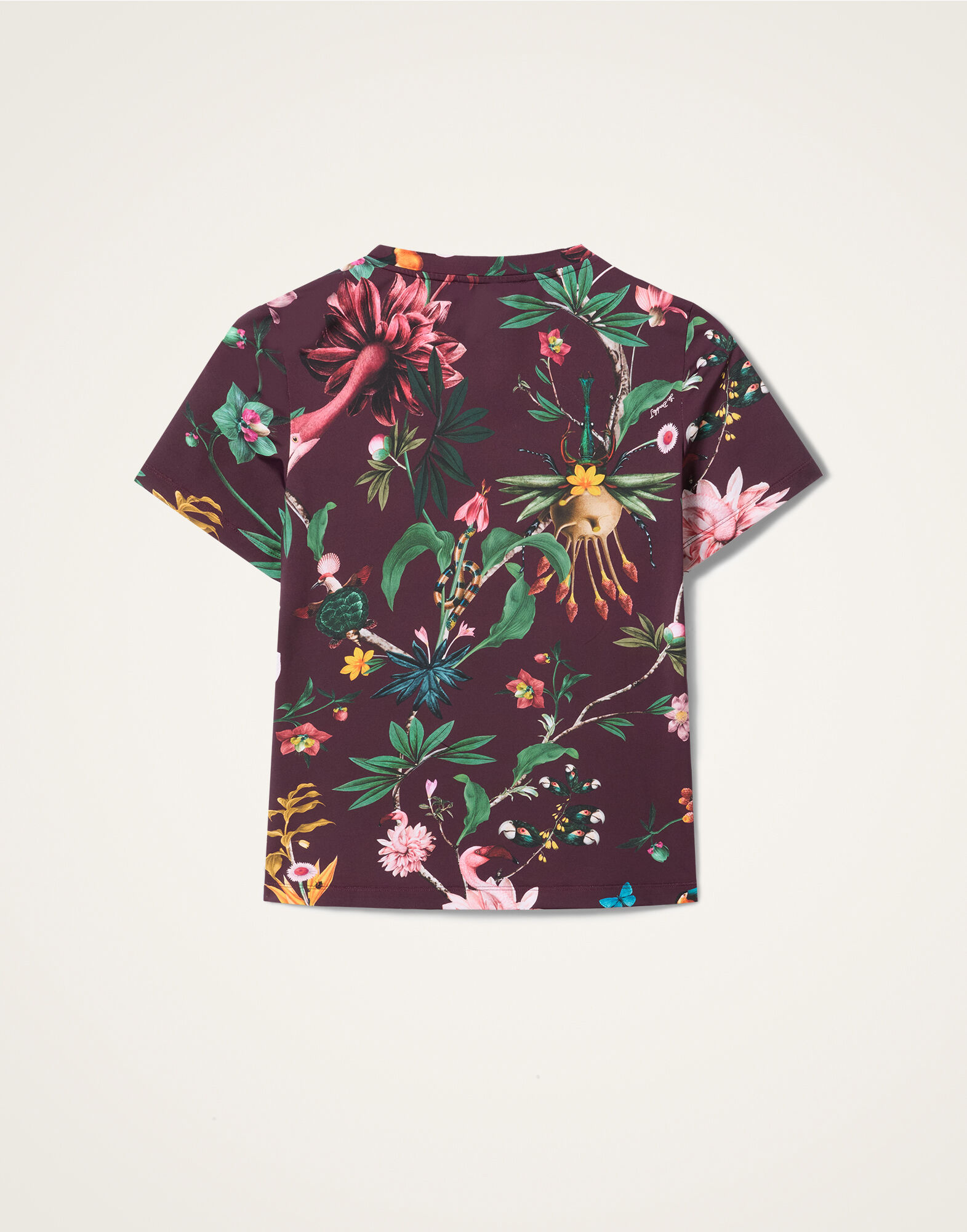 La DoubleJ Jazzercize T-Shirt Zooflora Burgundy TSH0010JER005ZOF02RE02