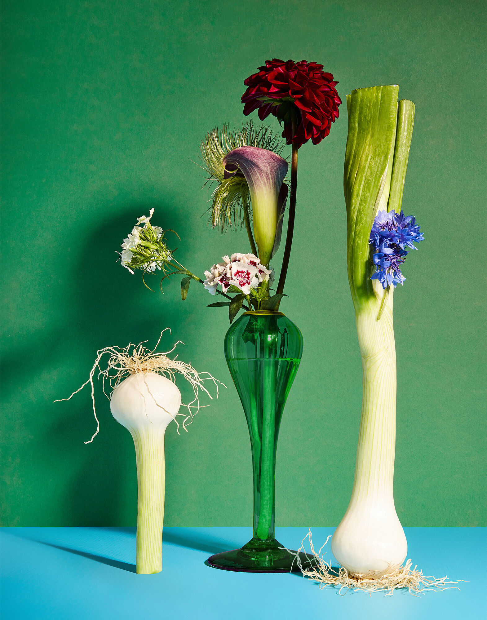 La DoubleJ Scallion Vase Verde SCL0001MUR001GRE0001