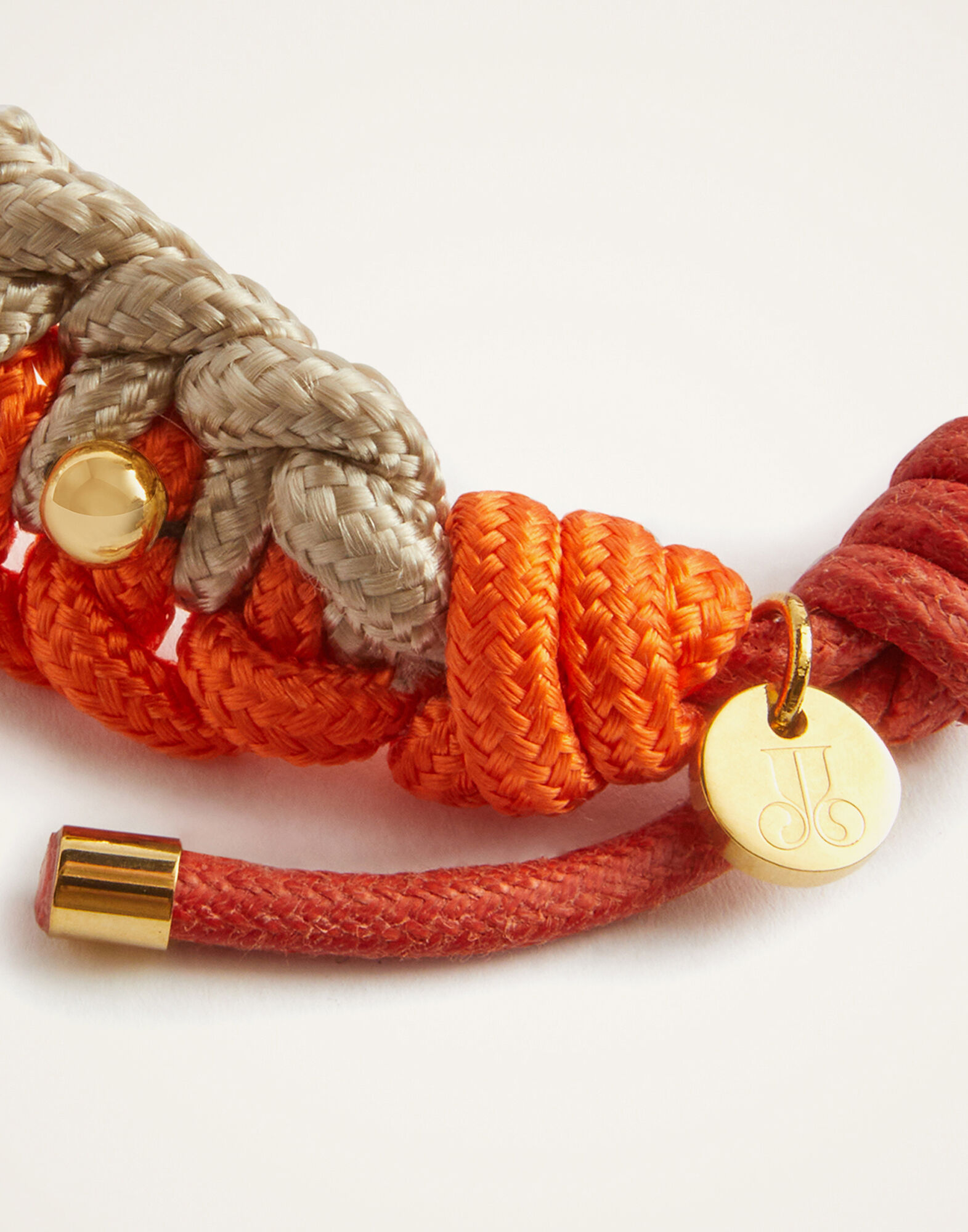 La DoubleJ Better Together Bracelet Bicolor Orange & Ivory BAC0011ROP001VA356OR02