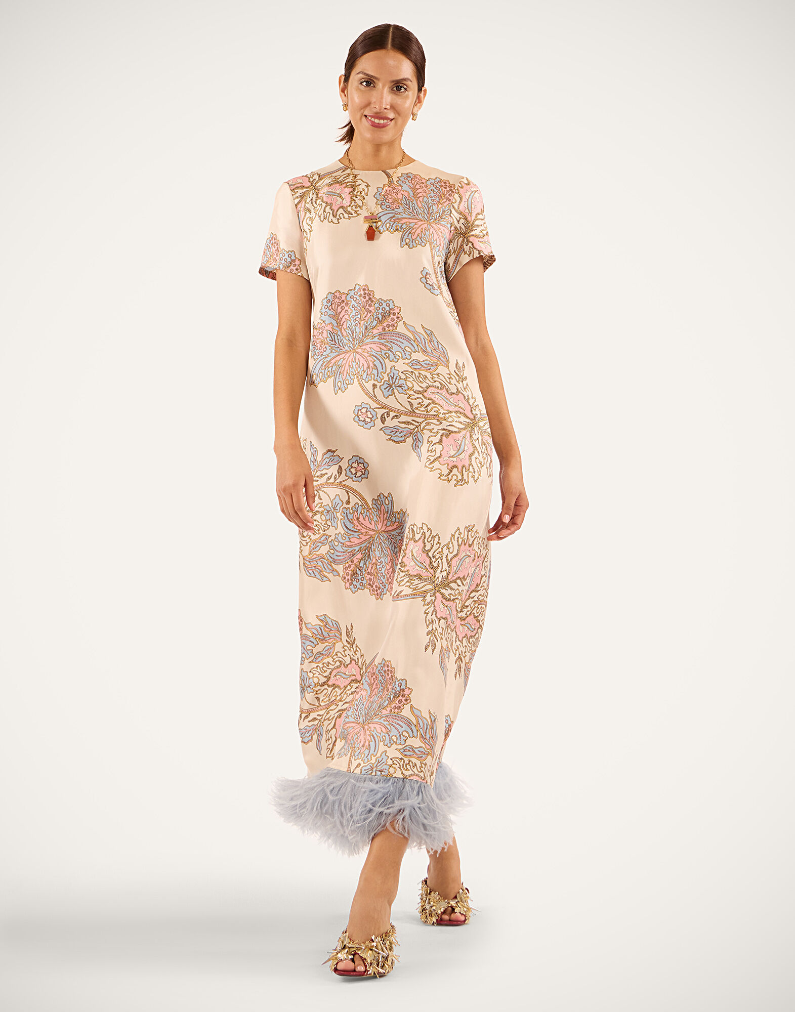 La DoubleJ Swing Dress Swathe Ivory DRE0316SIL001SWA01WH04